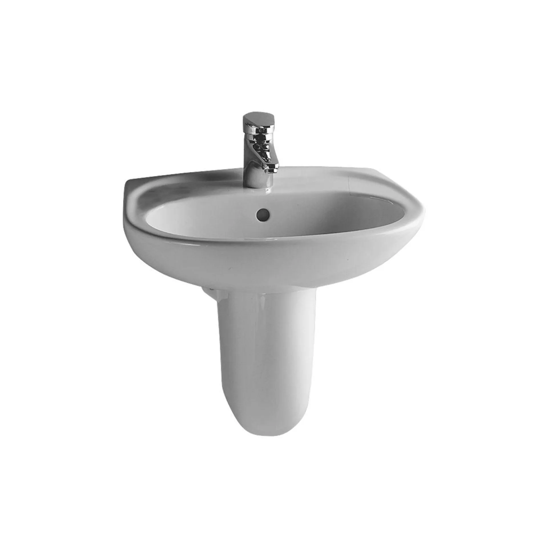 Lave-mains avec trop plein NORMUS - Blanc - 50,5 cm - Vitra