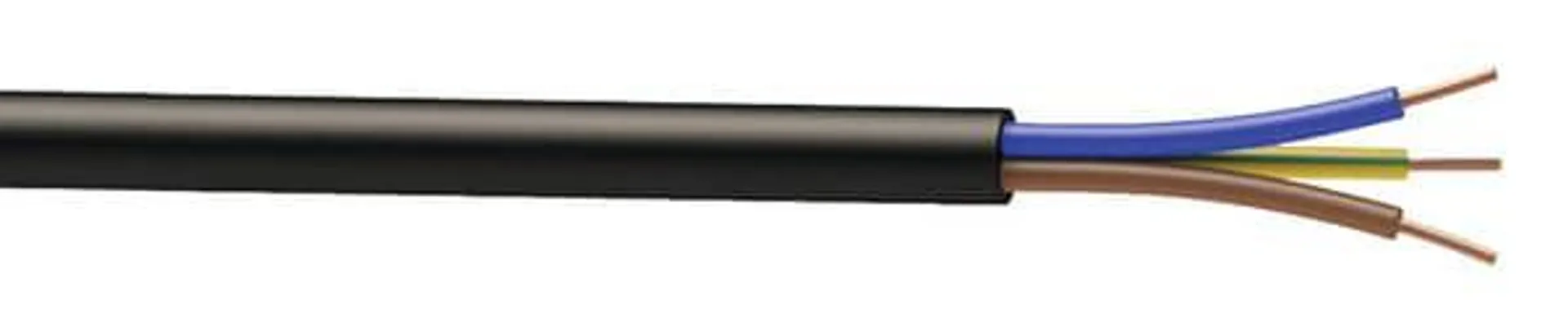 Câble électrique R2V 3G6 mm² noir - 25 m - Nexans