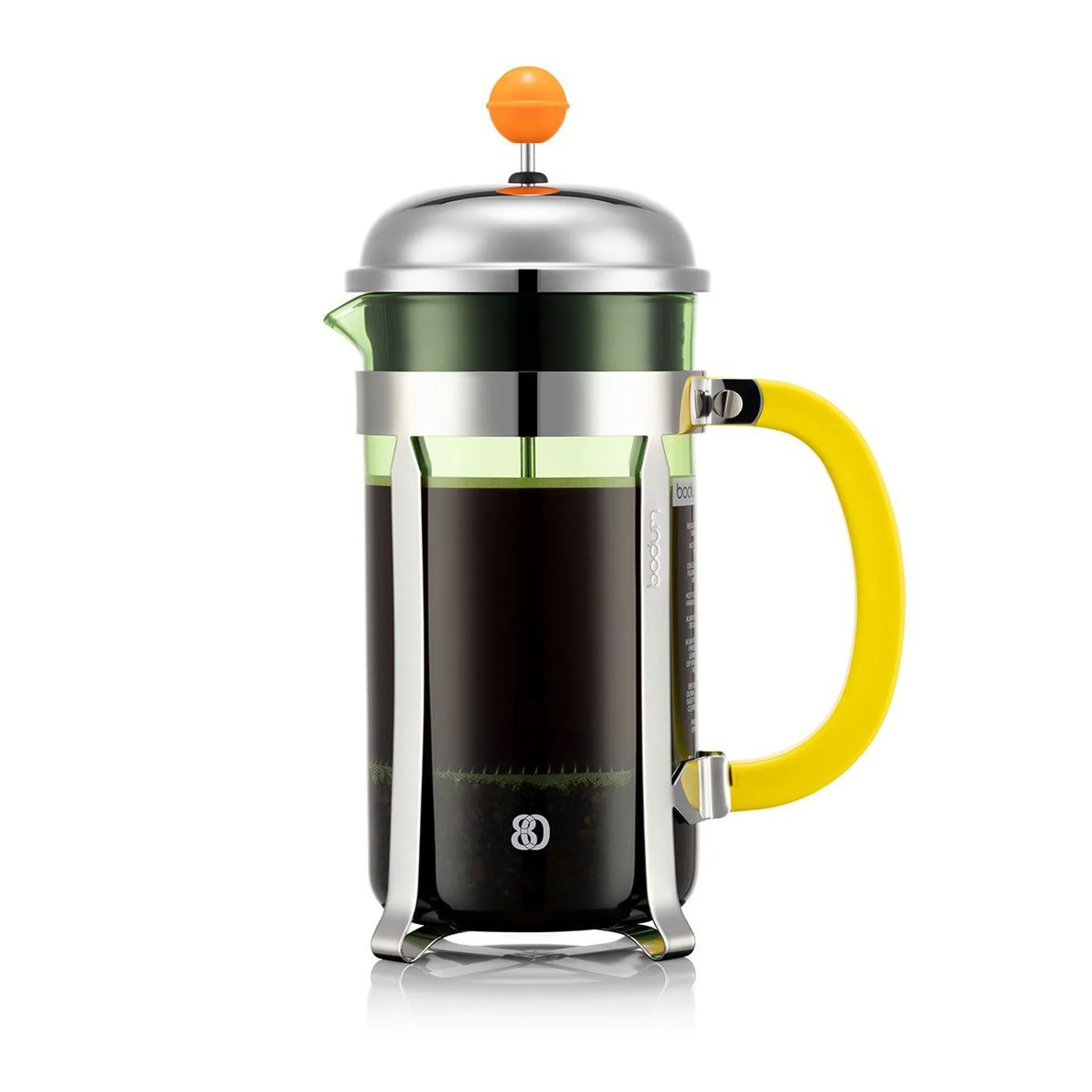 Cafetière à piston, 8 tasses, 1.0 l, acier inox