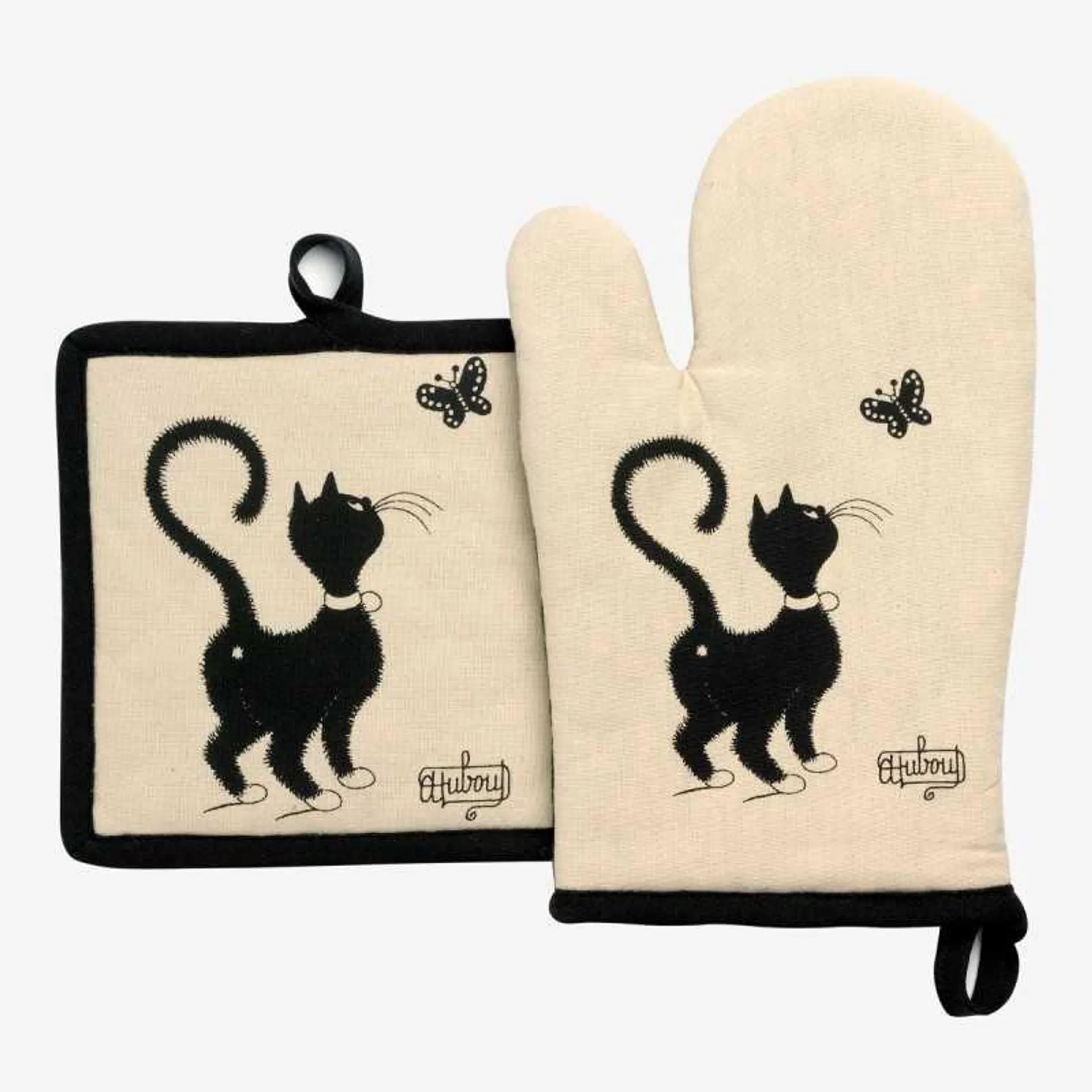 DUBOUT CHAT PAPILLON lot gant/manique