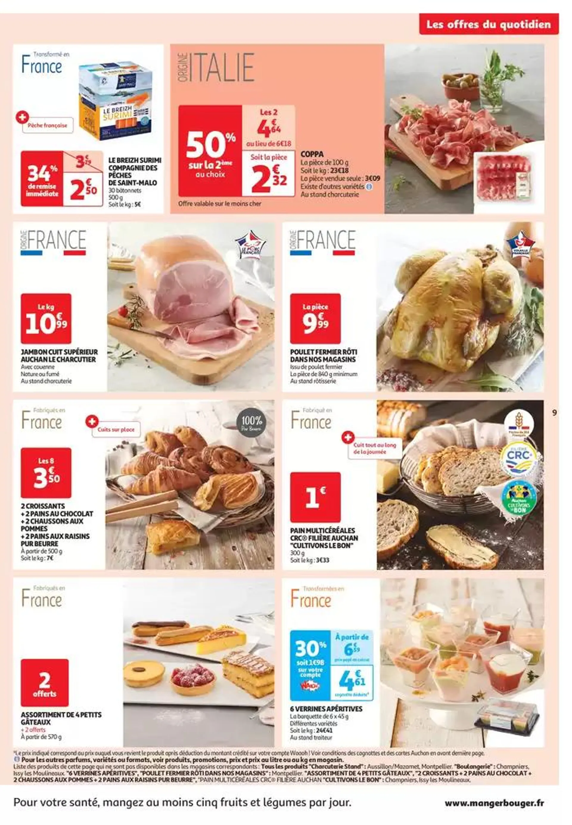 Top depart : 25 jours Auchan  du 29 octobre au 4 novembre 2024 - Catalogue page 9