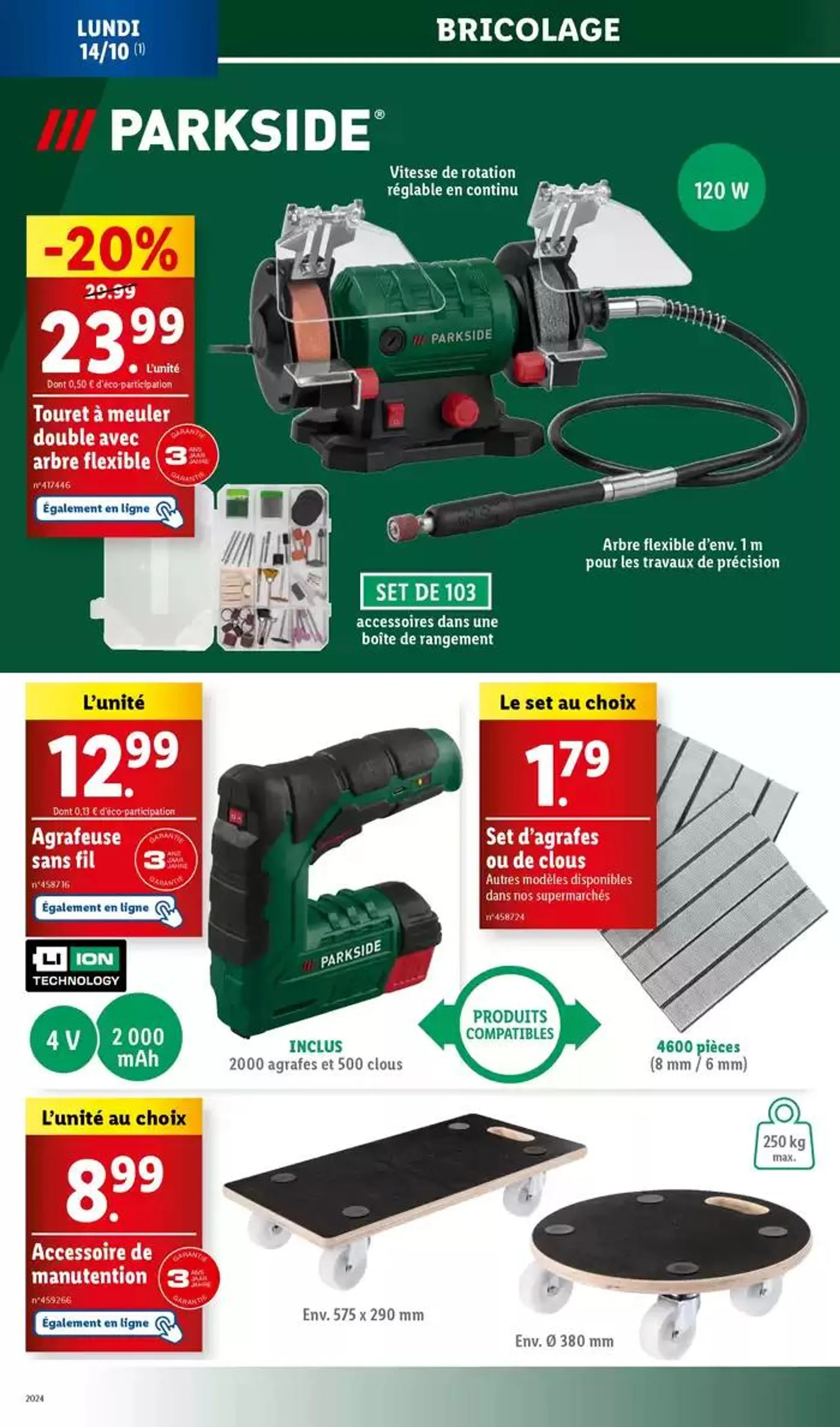 Bénéficiez de réductions sur nos articles mode, bricolage ou loisir cette semaine chez Lidl du 14 octobre au 17 octobre 2024 - Catalogue page 4