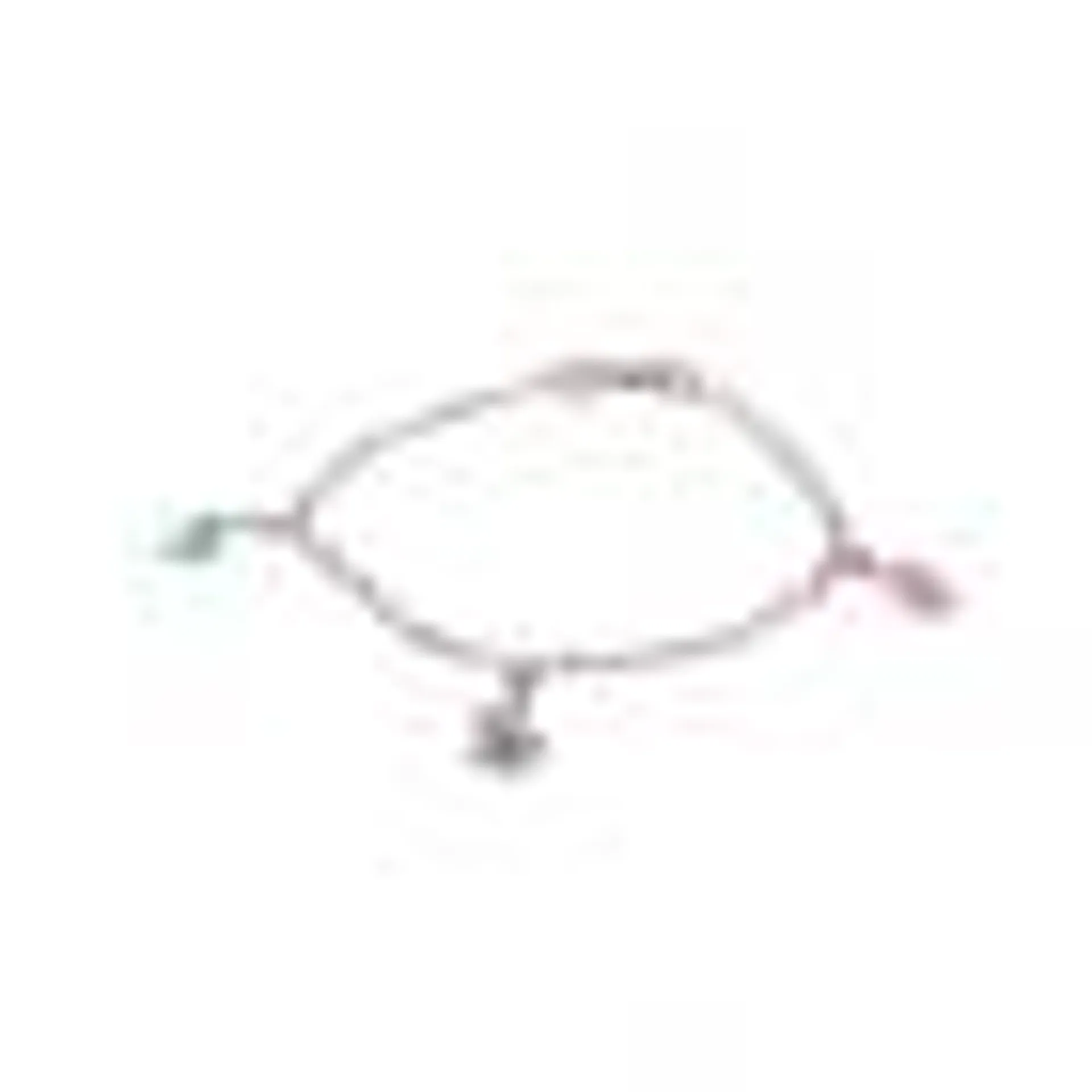 Bracelet enfant en argent 925/000 CARADOR motifs singes