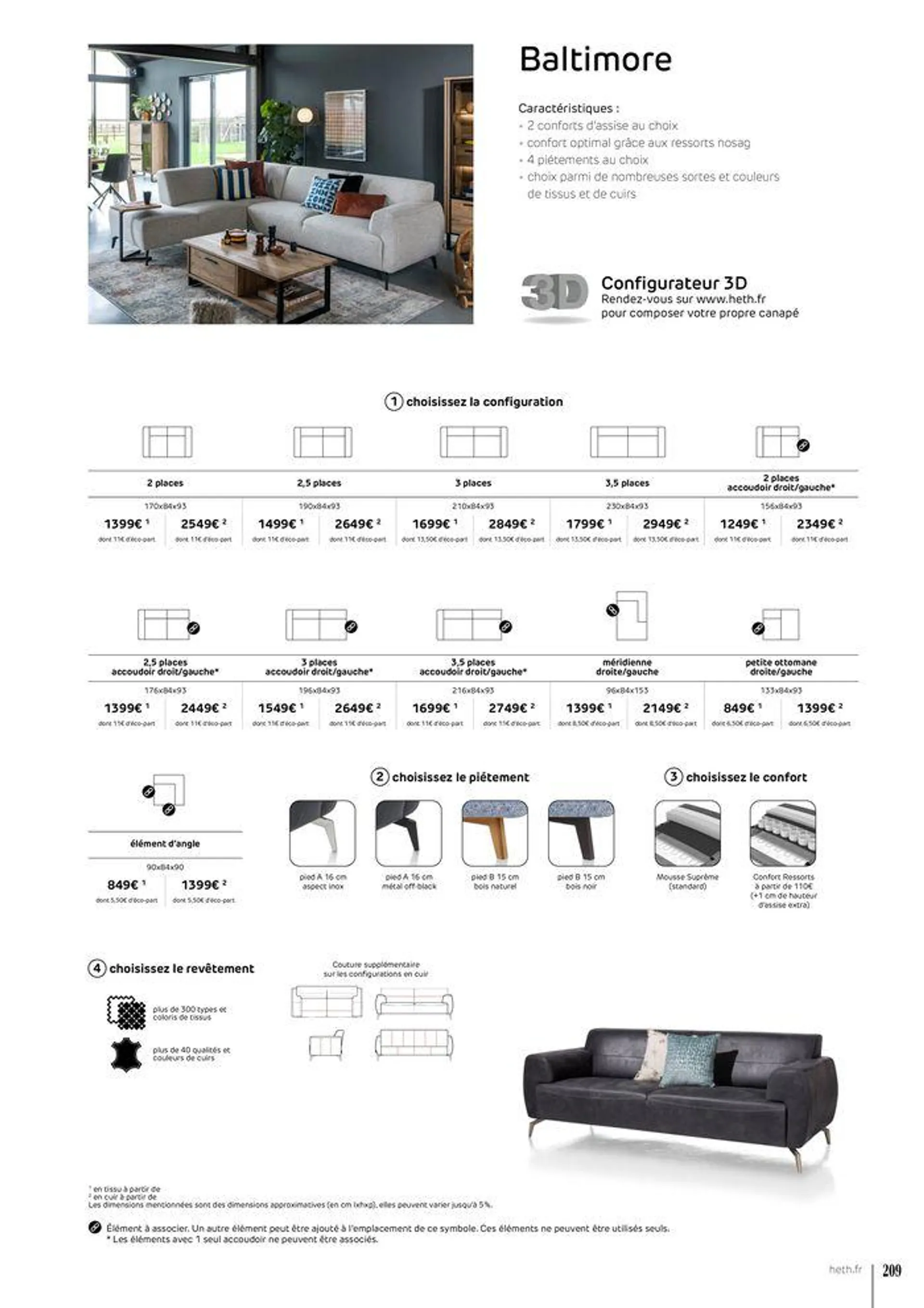 FAUTEUILS ET CANAPÉS  du 15 février au 30 novembre 2024 - Catalogue page 209