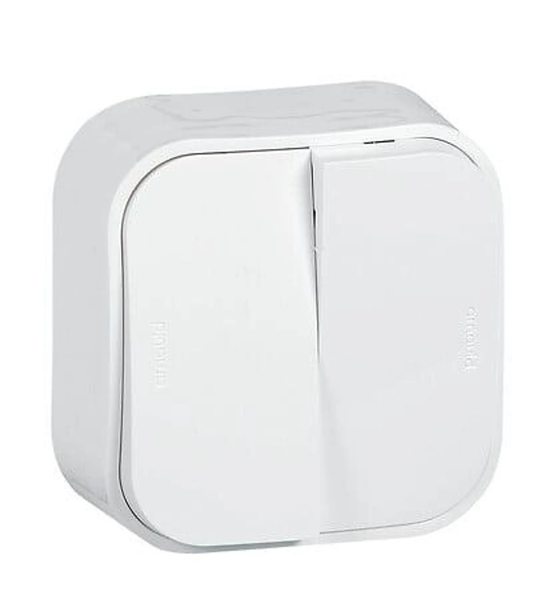 Double interrupteur ou va-et-vient saillie Profil Eco - Blanc