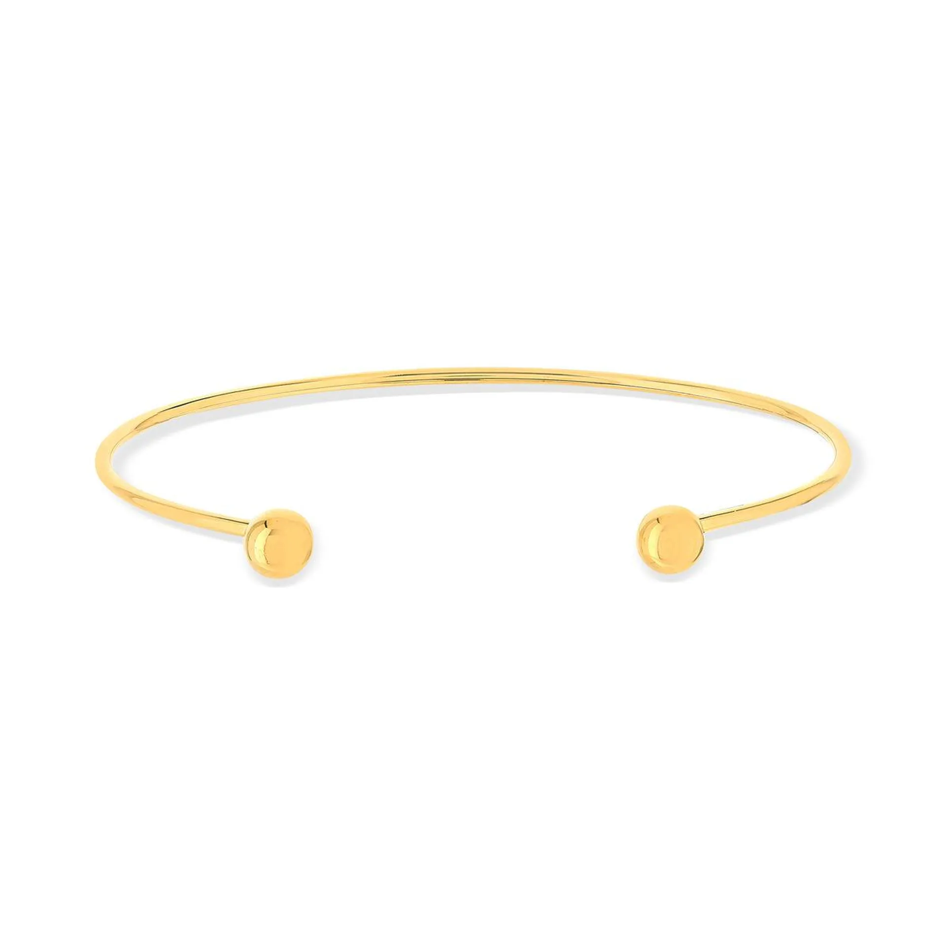 Bracelet or jaune 750 ouvert