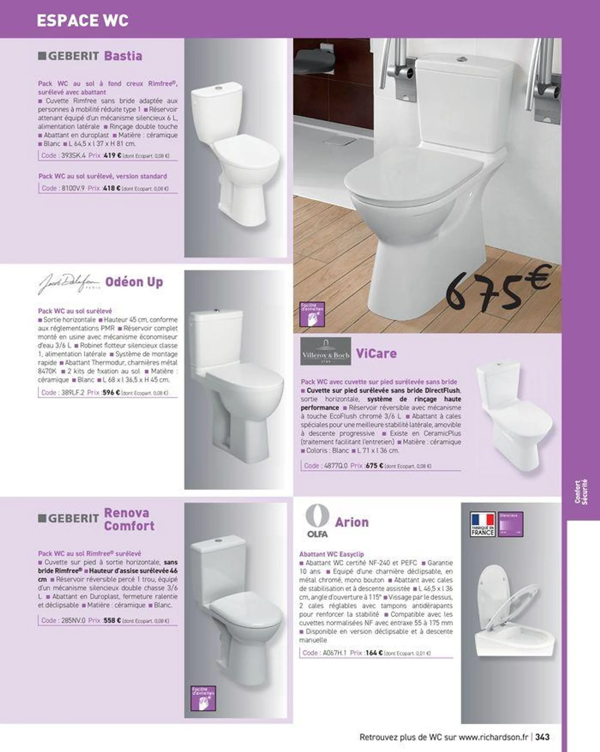 Salle de bains et carrelage 2024 du 23 mai au 31 décembre 2024 - Catalogue page 345