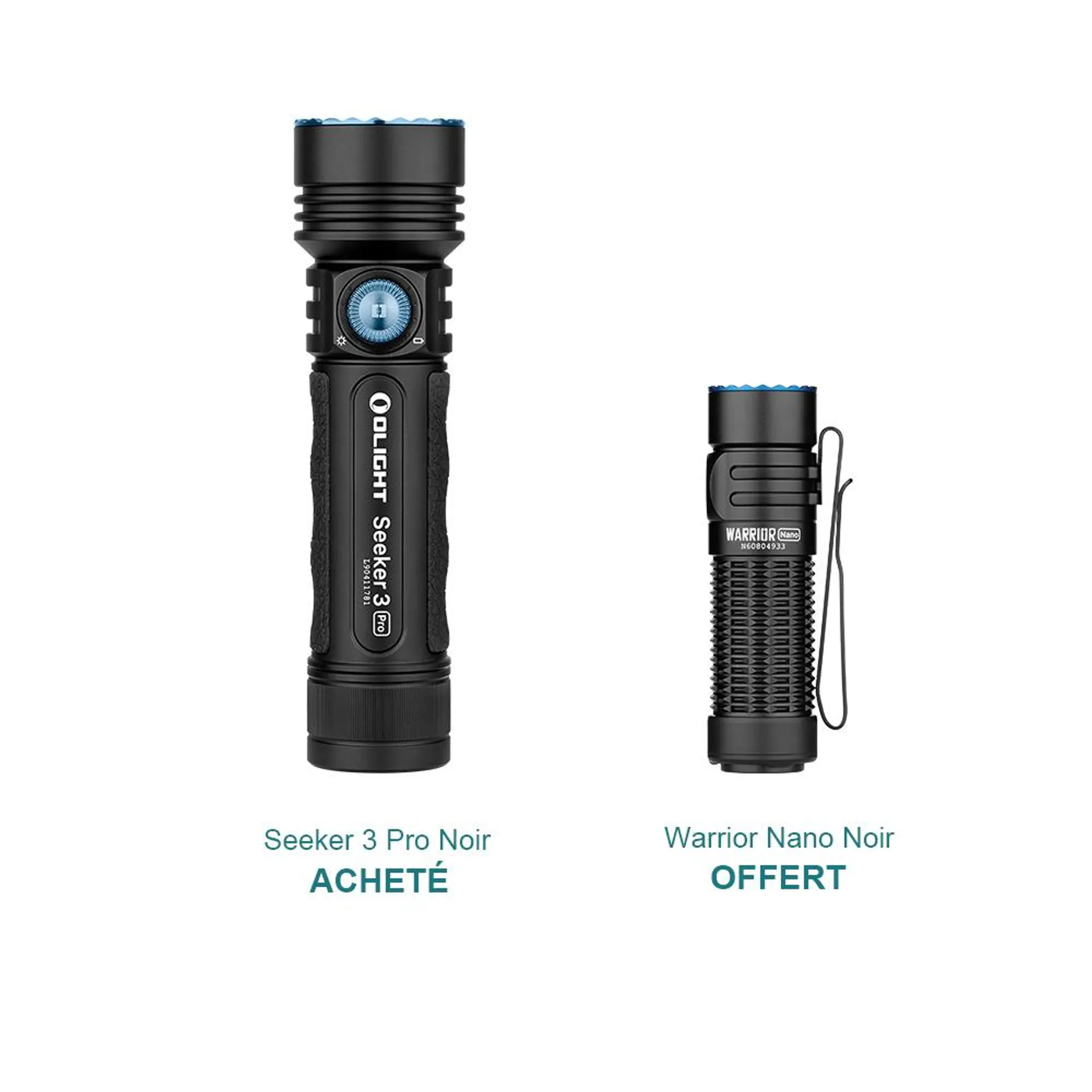 【1 acheté = 1 offert】Seeker 3 Pro Noir + Warrior Nano Noir