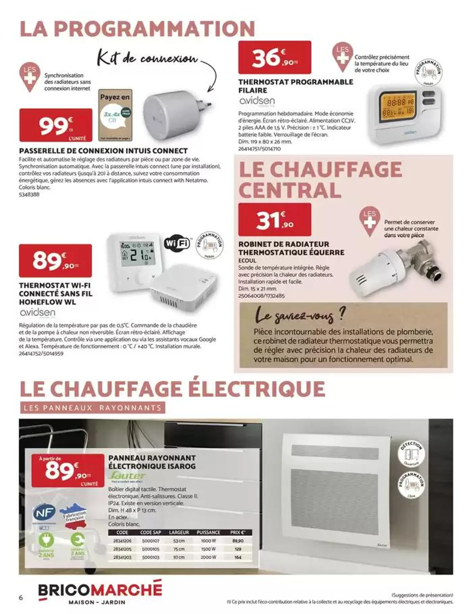 La chaleur à prix doux du 23 octobre au 9 novembre 2024 - Catalogue page 6