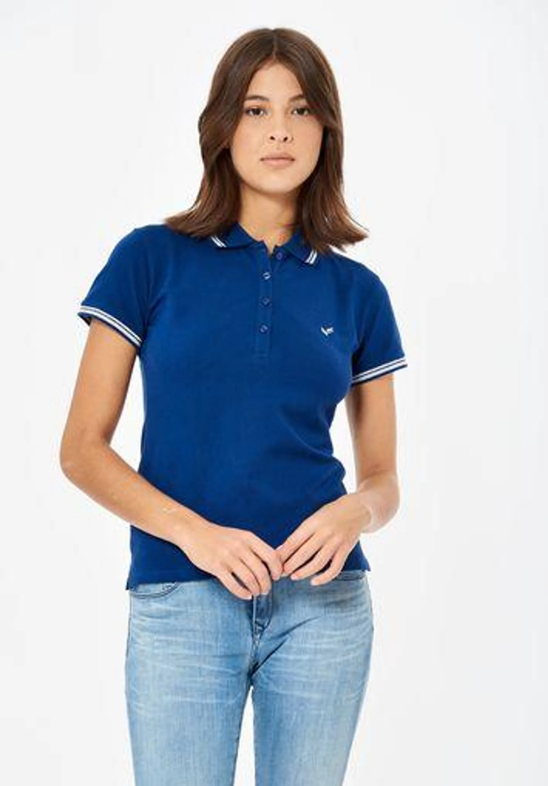 Polo bleu Femme