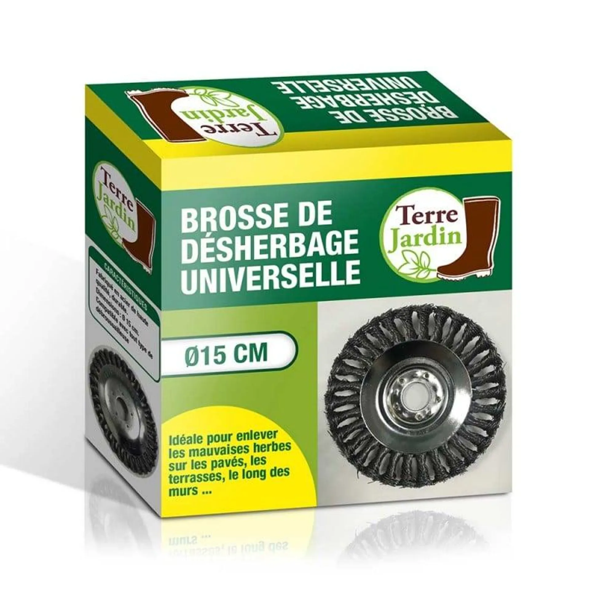 Tête brosse de désherbage et démoussage