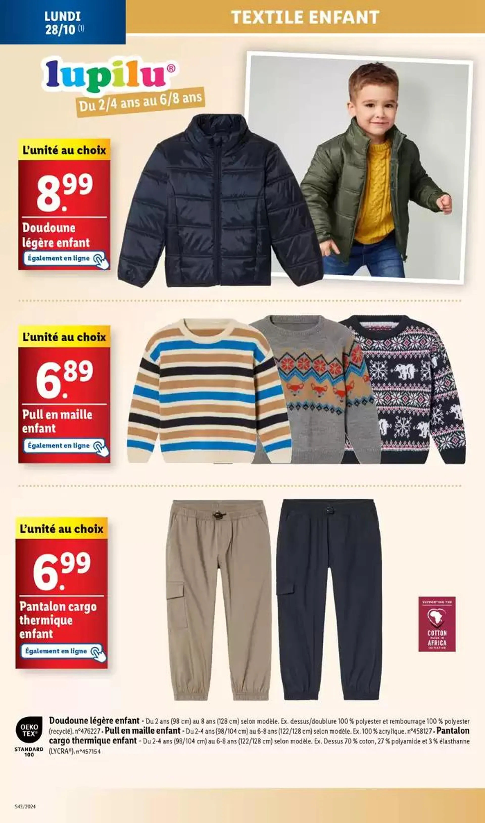 L'hiver approche ! Cette semaine, retrouvez des produits réconfortants, toujours à prix Lidl du 23 octobre au 29 octobre 2024 - Catalogue page 74