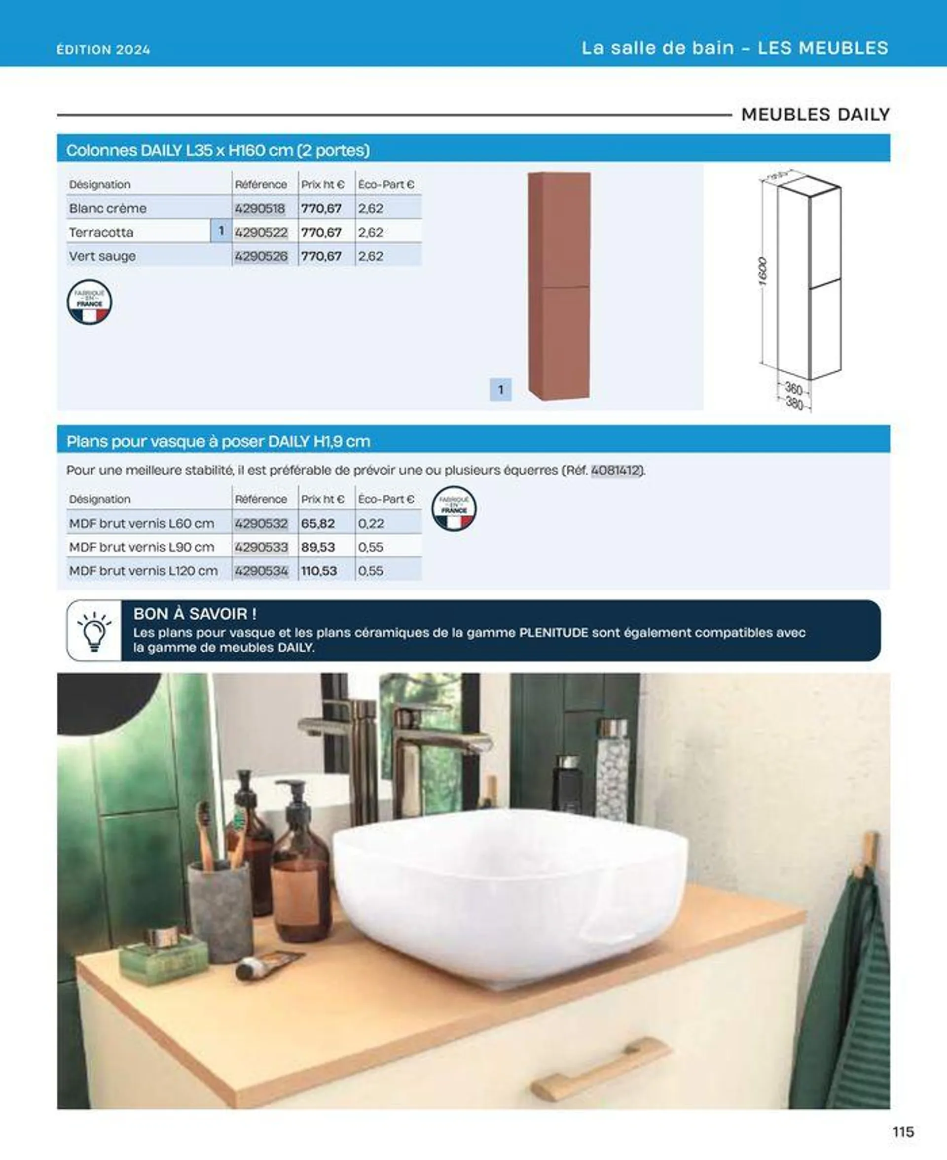 La salle de bain en toute sérénité du 2 juillet au 31 décembre 2024 - Catalogue page 115