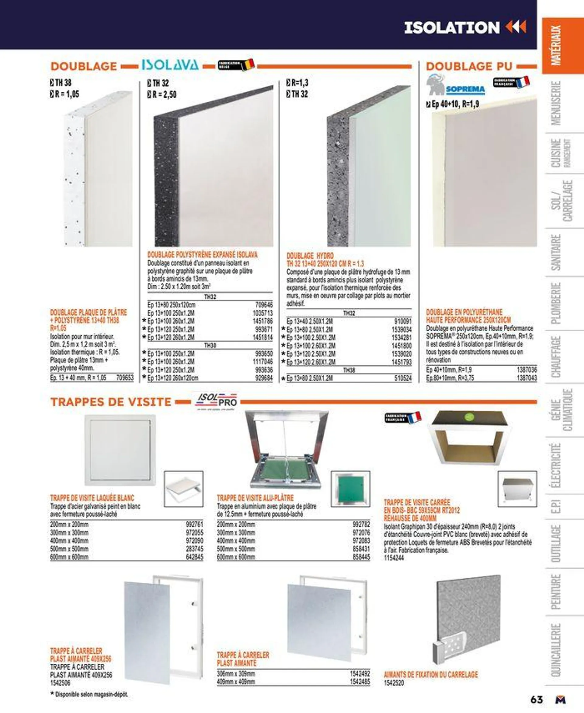 Guide produits 2024 du 15 mars au 31 décembre 2024 - Catalogue page 63