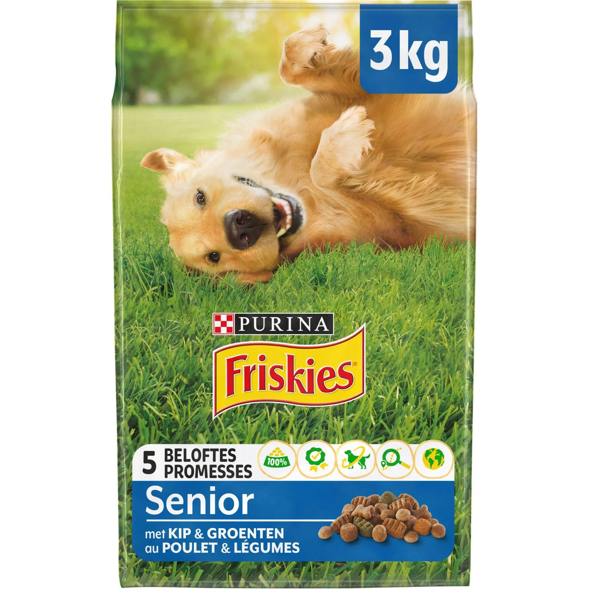 Friskies senior au poulet et légumes 3kg