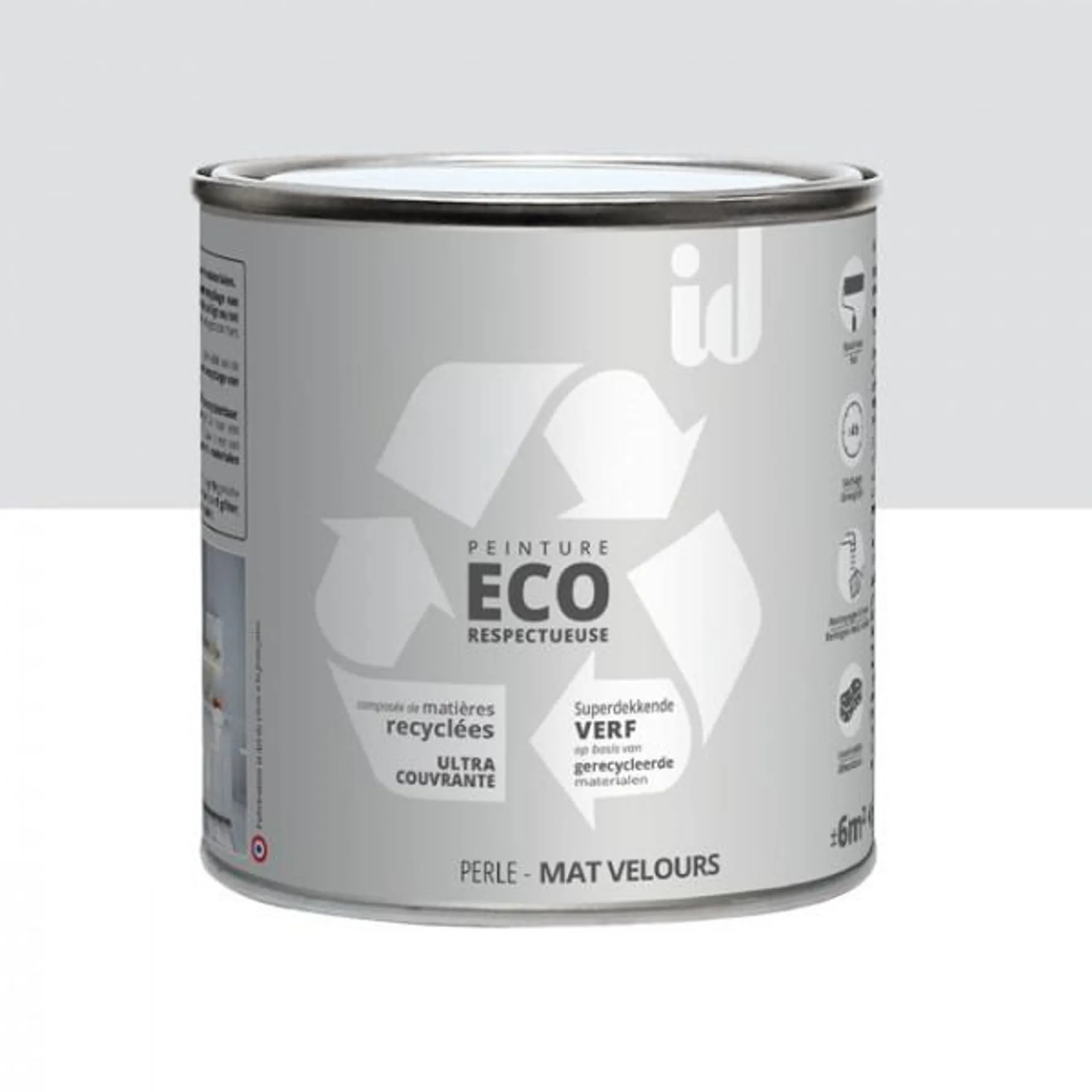 Peinture Eco responsable à base de matières recyclées perle mat-velours 0,5L