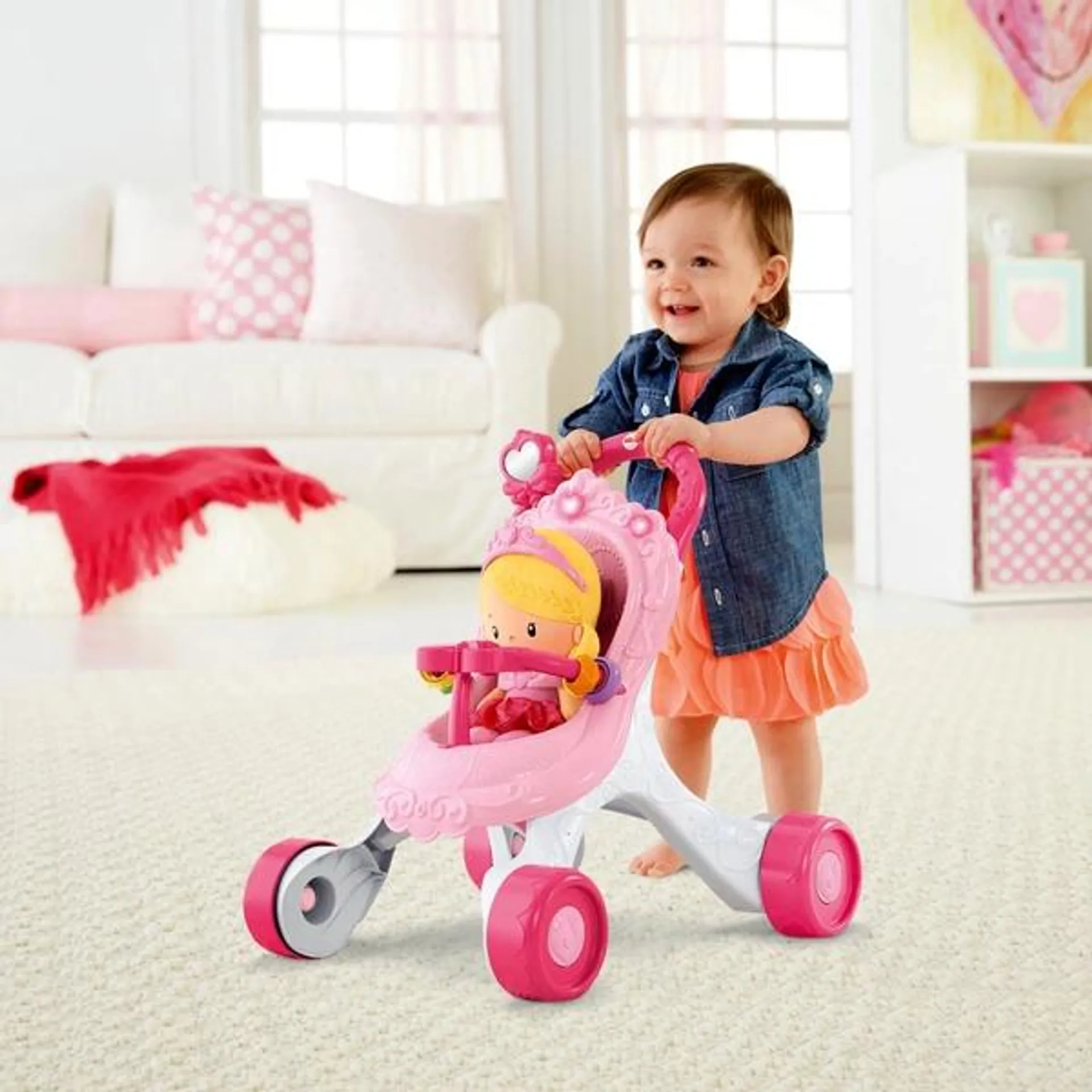 Fisher-Price - Trotteur Bébé Musical avec Poupée