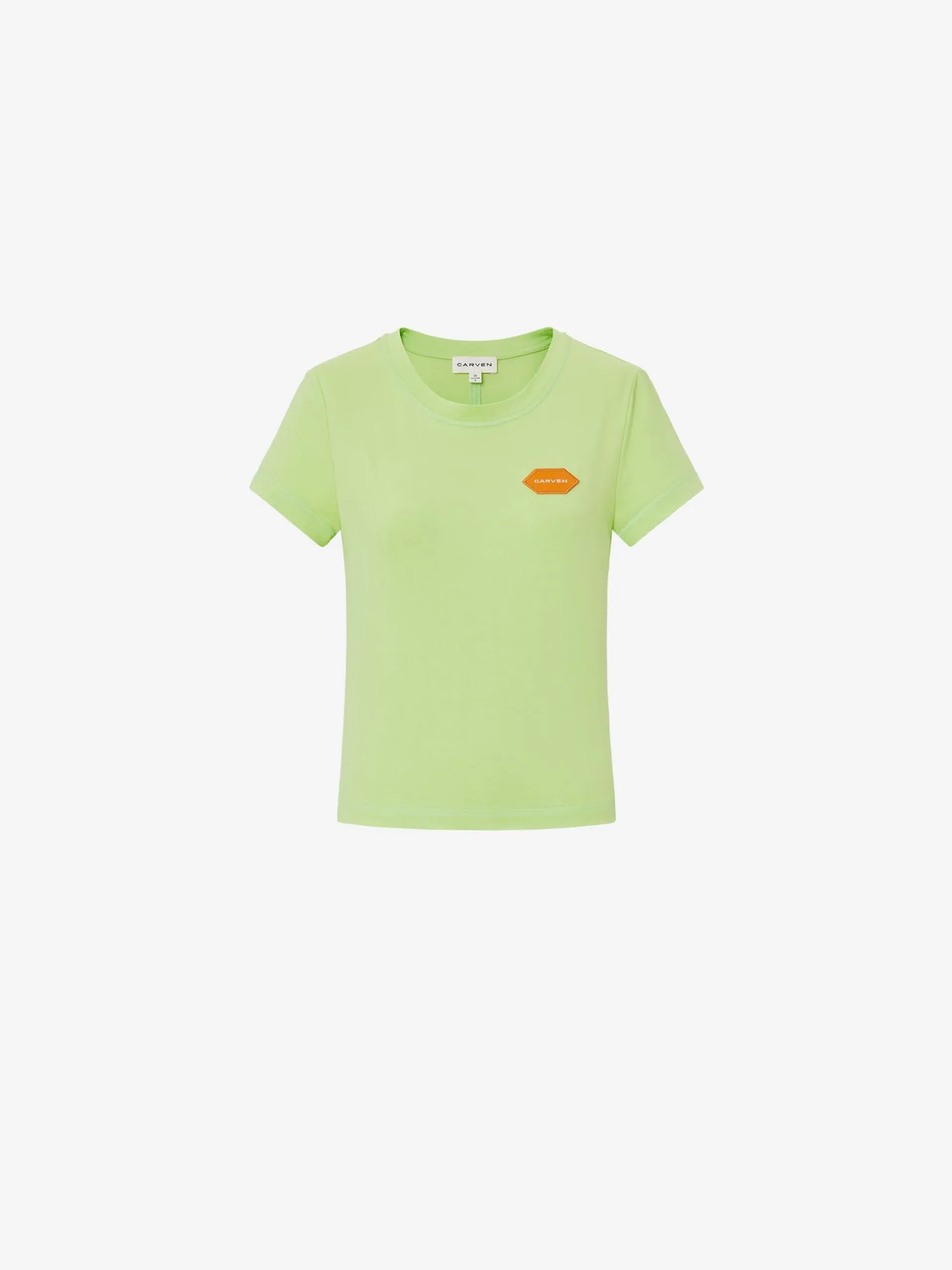 DEVY TEE-SHIRT IN STARFRUIT GREEN COTTON