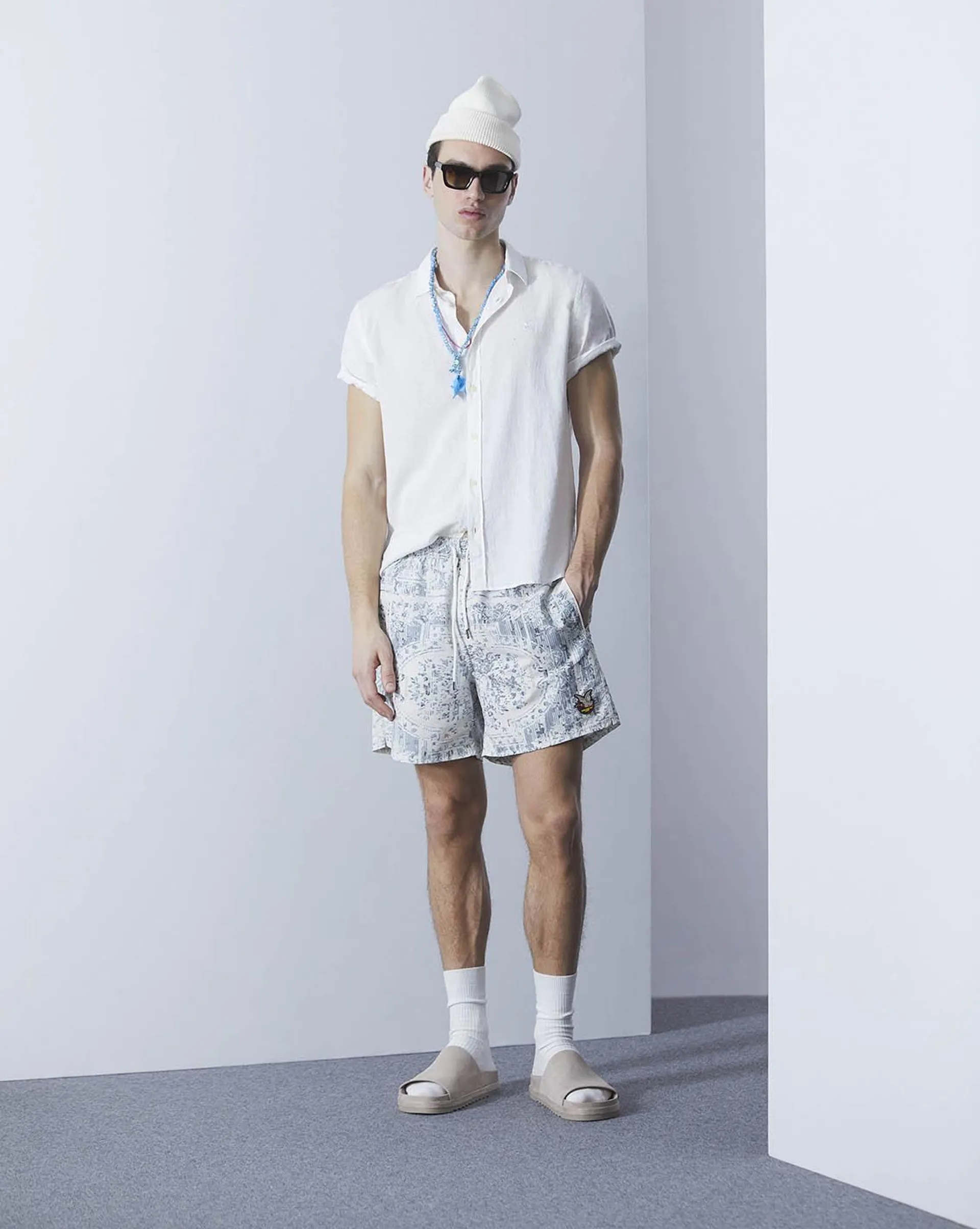 Chemise lin short togs blanc