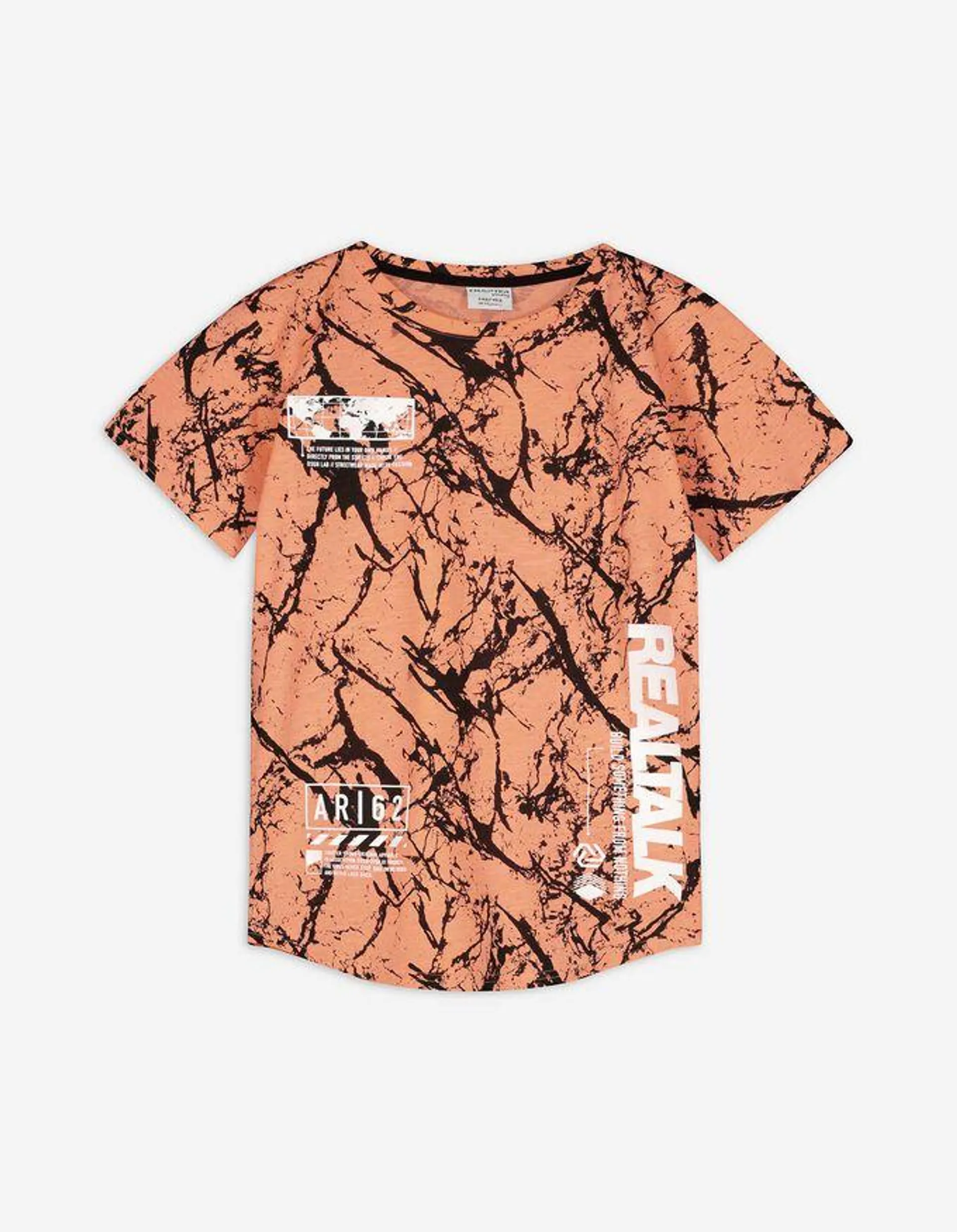 T-shirt - Message imprimé - Orange