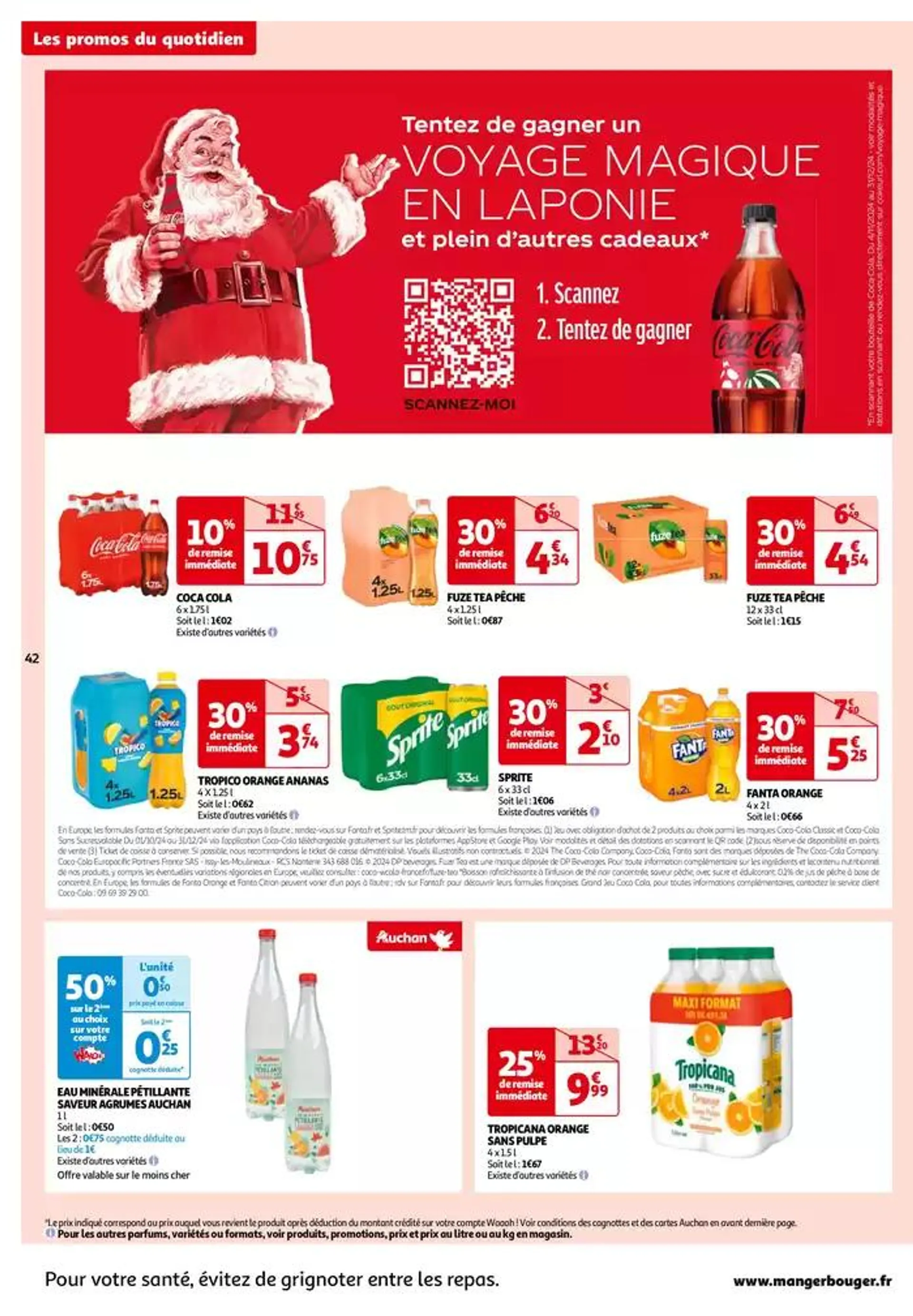 Top depart : 25 jours Auchan  du 29 octobre au 4 novembre 2024 - Catalogue page 42