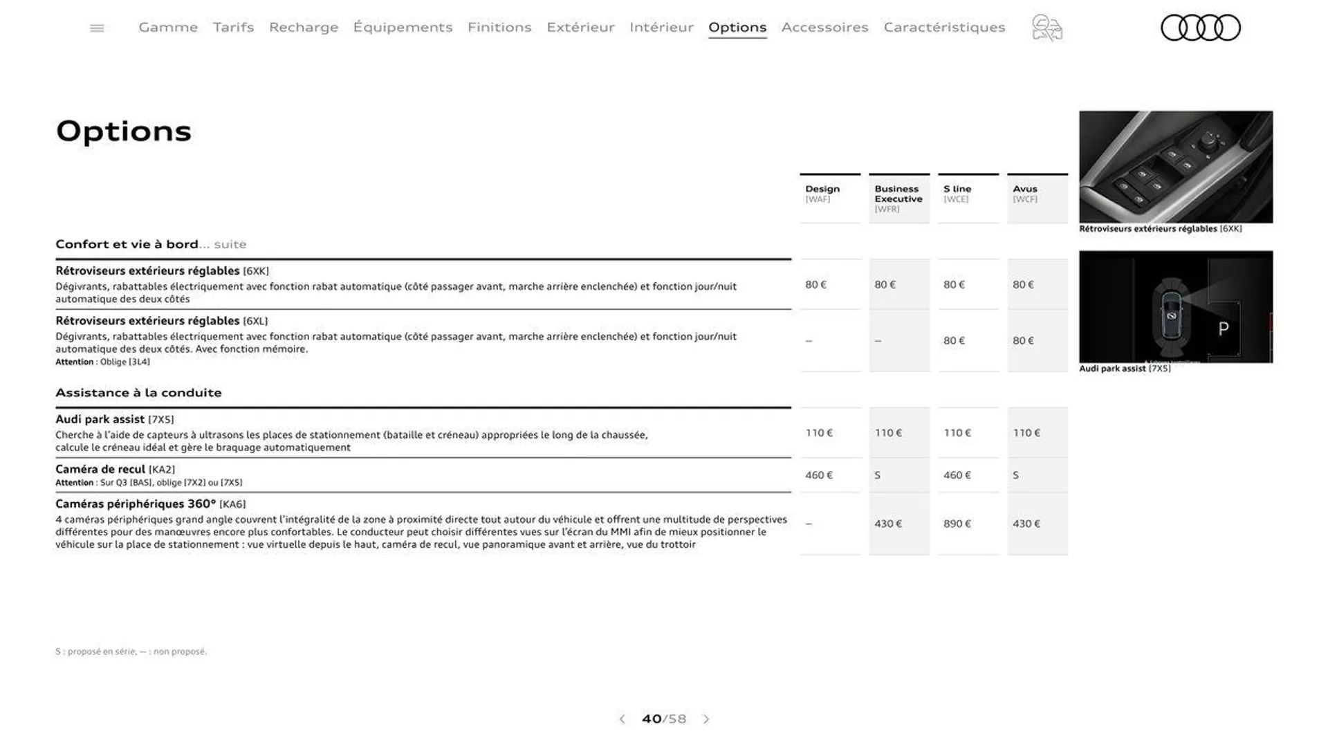 Audi Q3 Sportback du 20 août au 31 décembre 2024 - Catalogue page 40