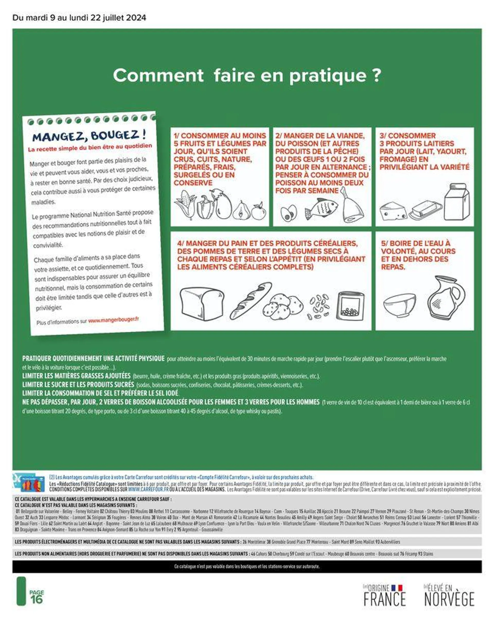 S’entraîner à bien manger du 9 juillet au 22 juillet 2024 - Catalogue page 16