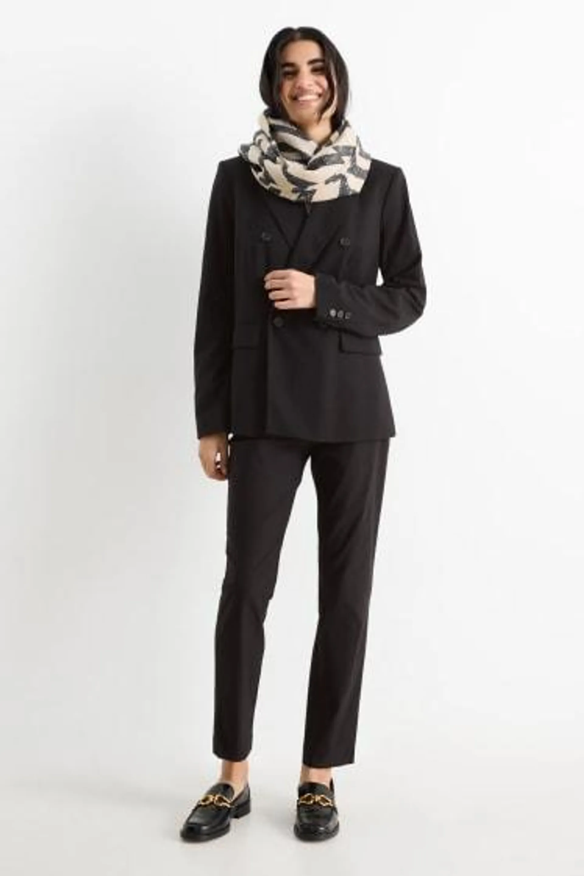 Cloth trousers - mid-rise waist - slim fit