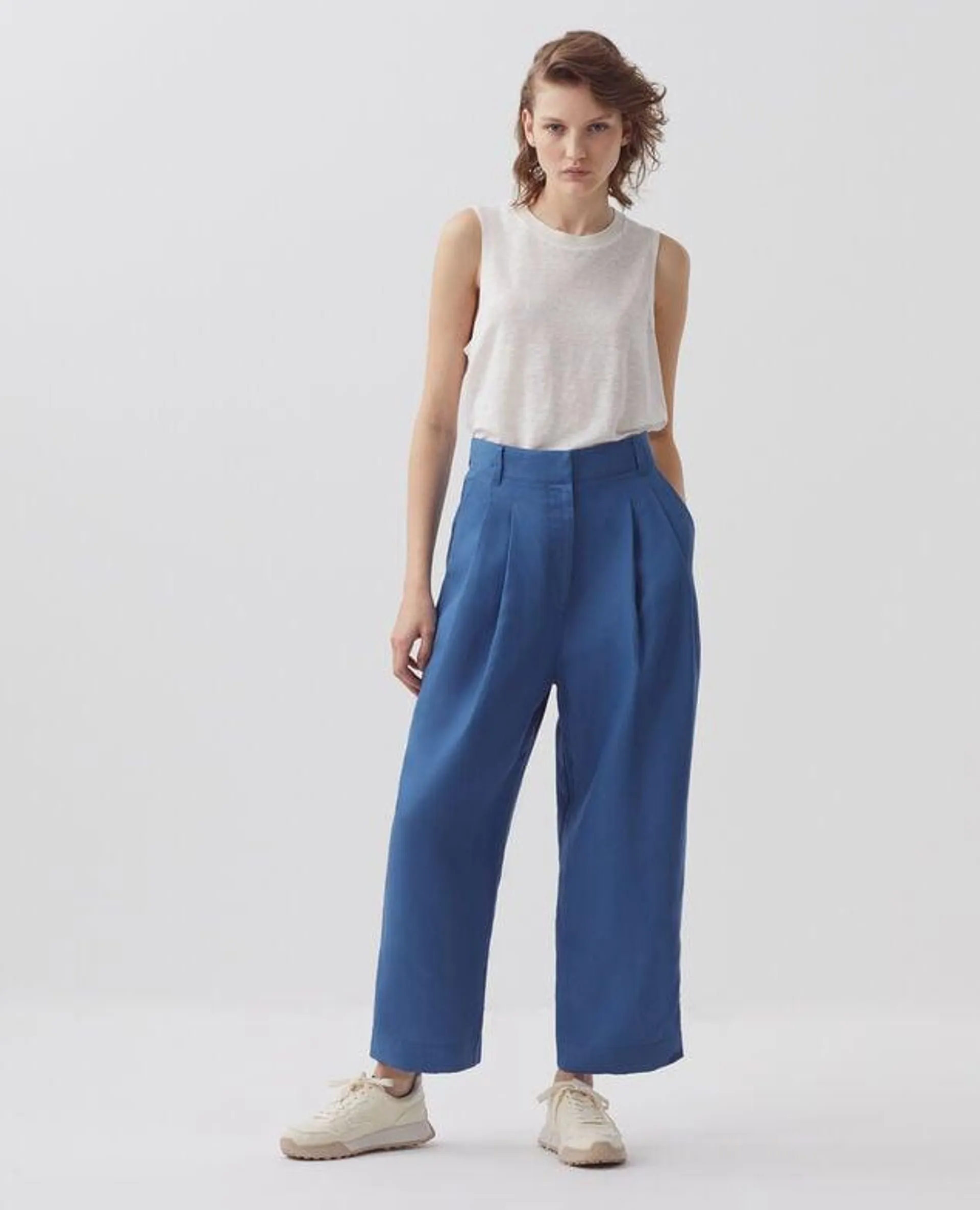 PEGGY - Pantalon carrot moonlight blue