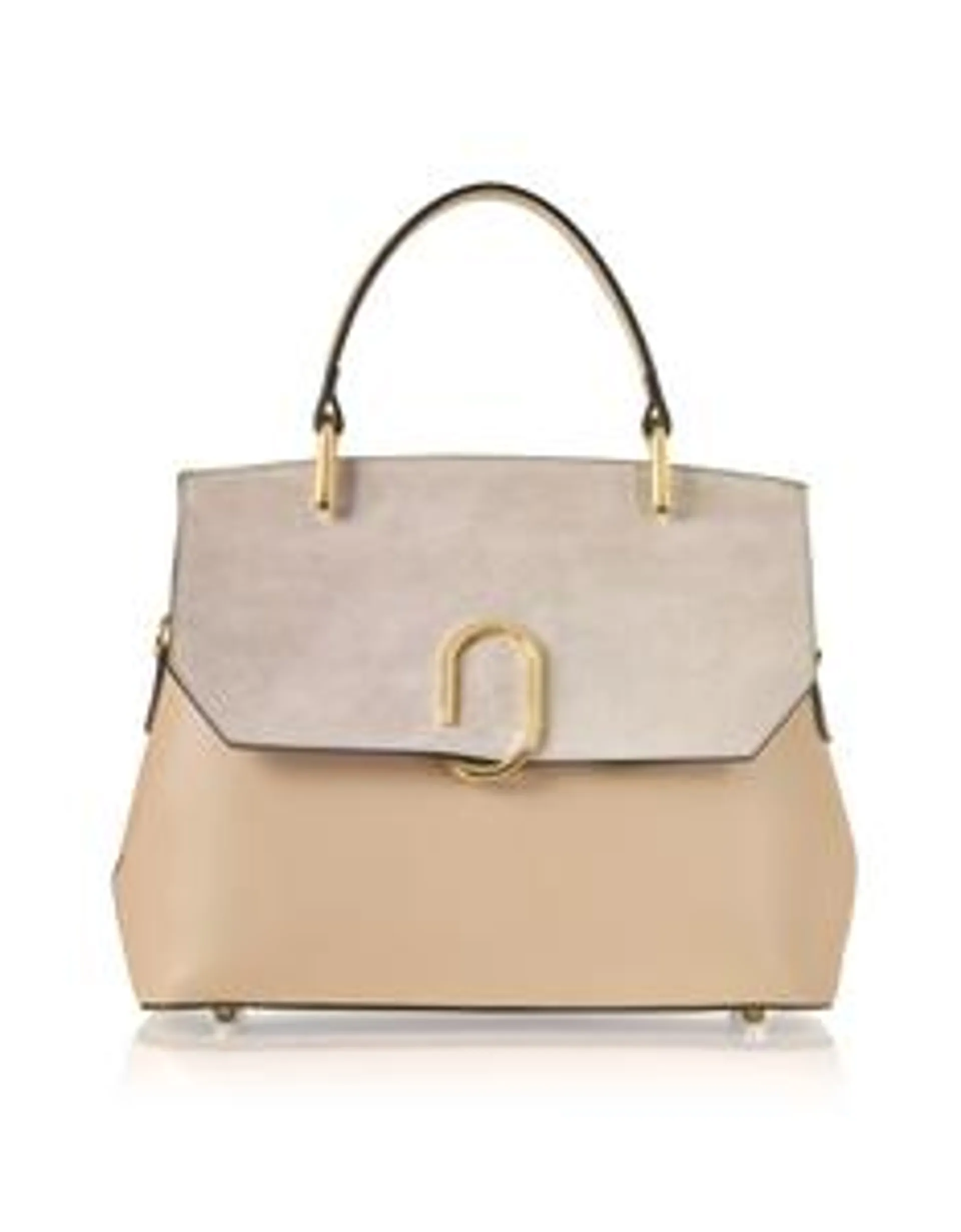 LE PARMENTIER - Thais Suede and Leather Satchel Bag