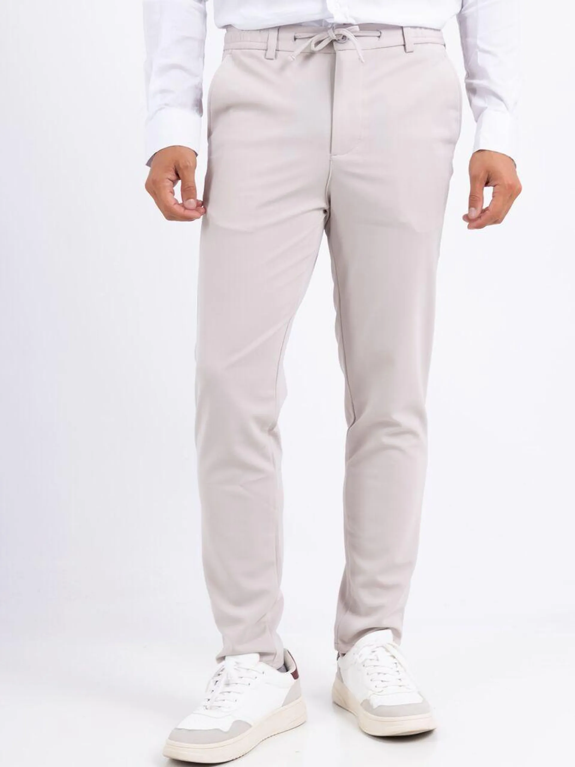 Pantalon homme habillé avec cordon de serrage - Bleu marine