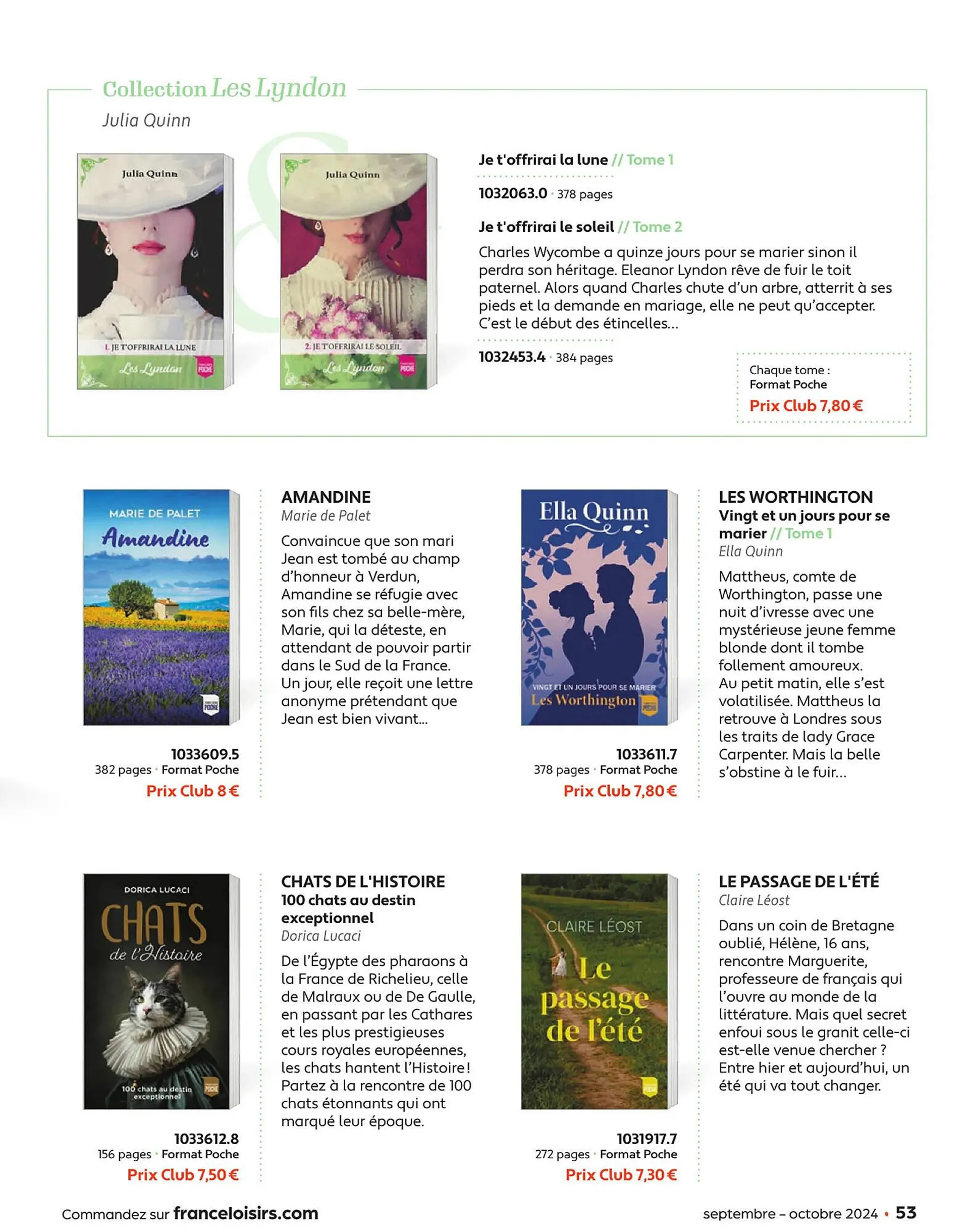 Catalogue France Loisirs du 1 septembre au 31 octobre 2024 - Catalogue page 53