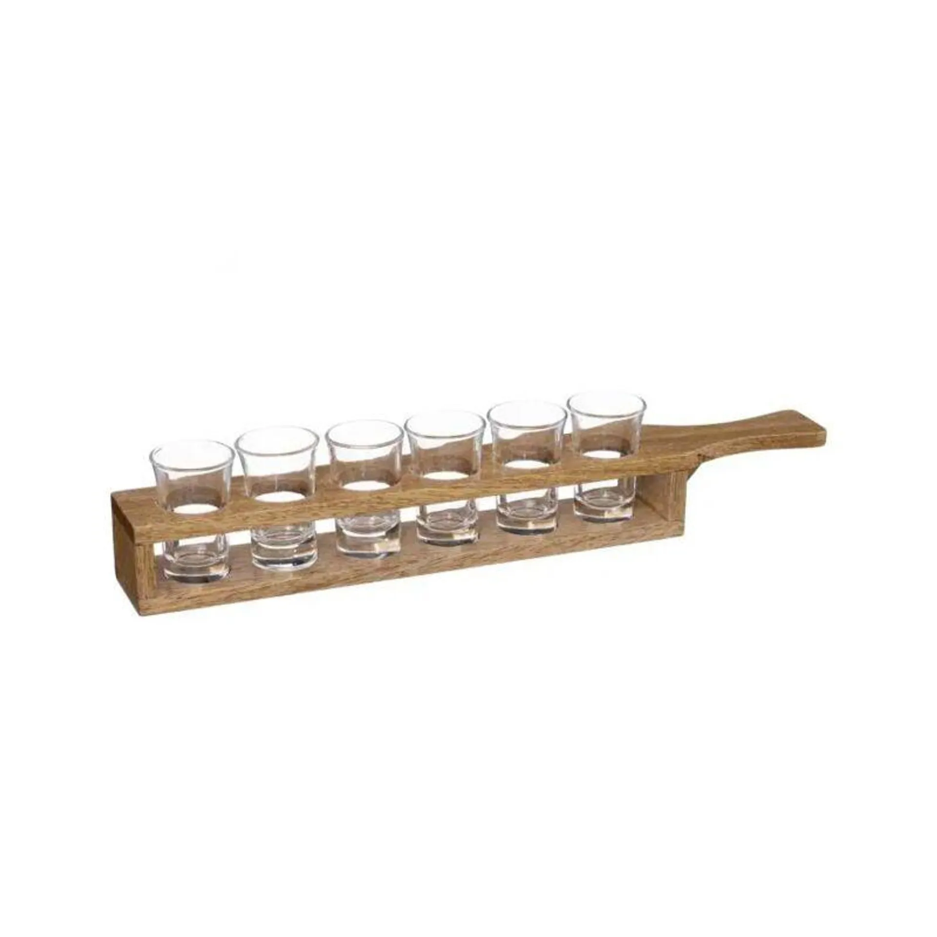 Rack en bois 6 shooters 24cl