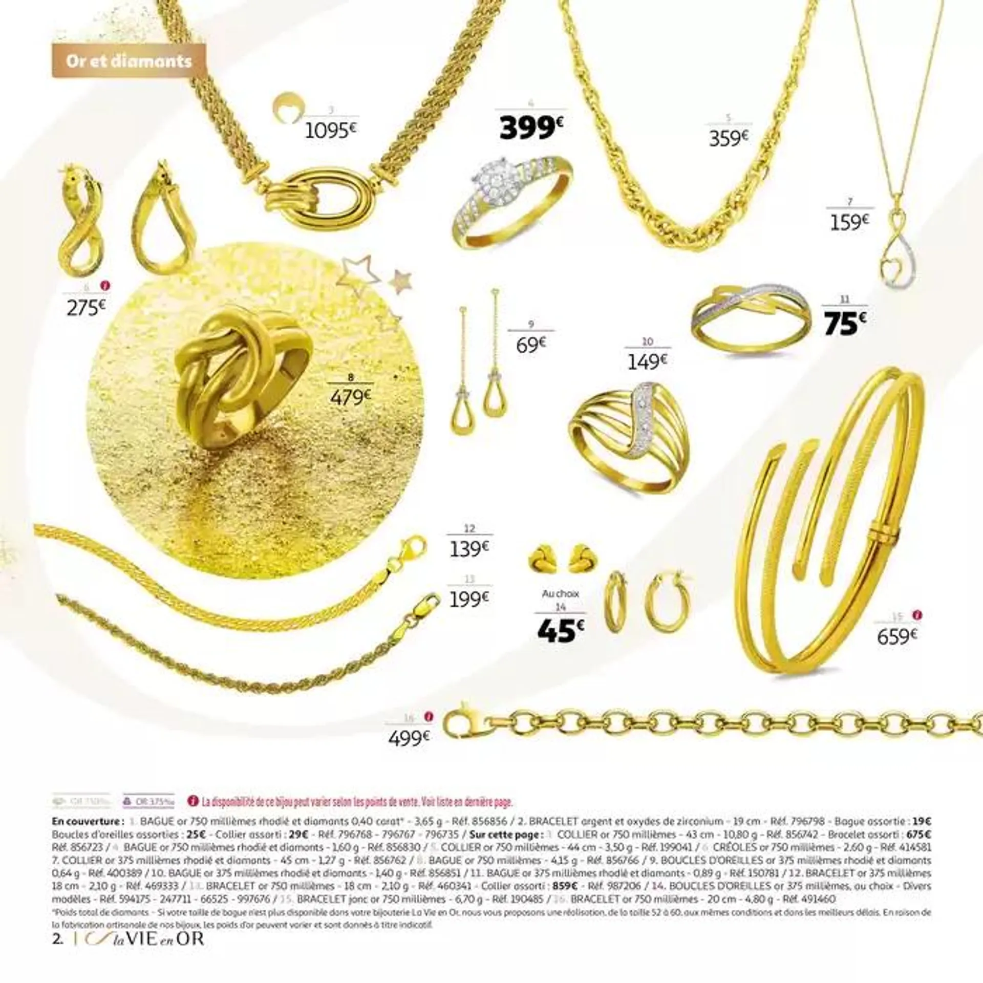 La VIE en OR : collection cadeaux bijoux du 22 octobre au 31 décembre 2024 - Catalogue page 2