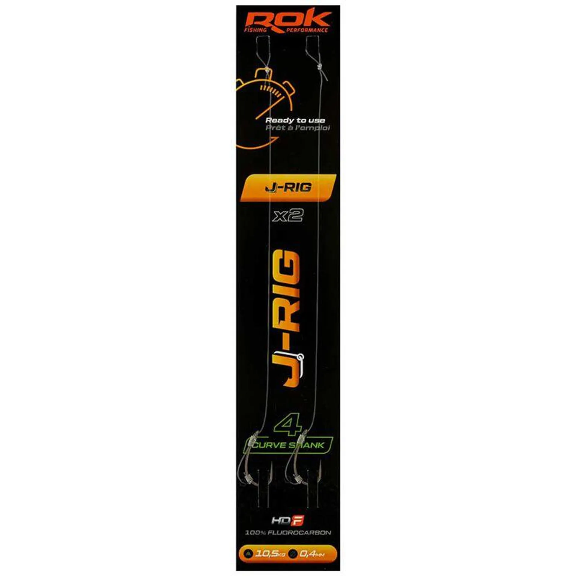 Bas de ligne Rok J-Rig Curve Shank x2