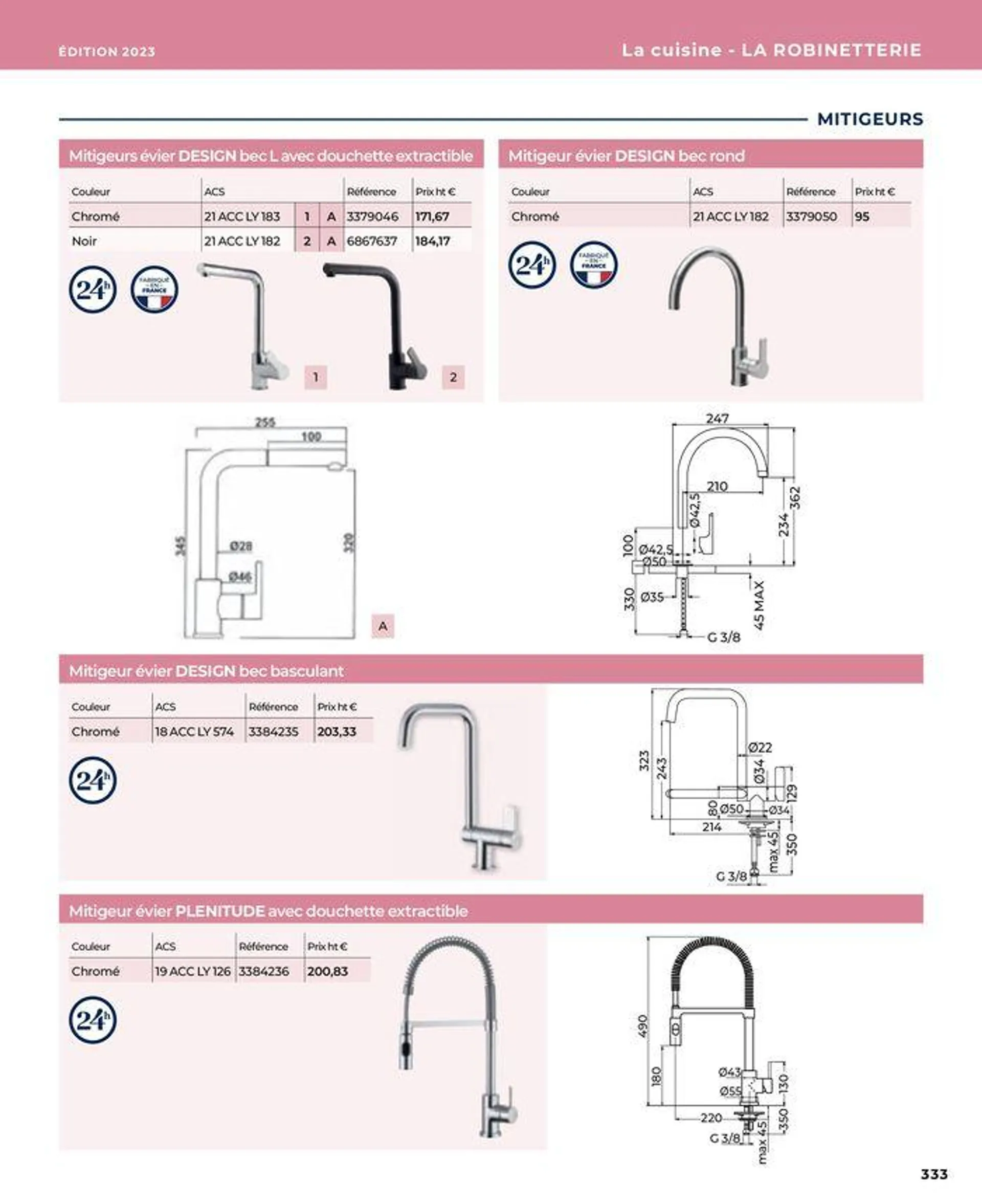 La salle de bain en toute sérénité du 17 janvier au 31 août 2024 - Catalogue page 333