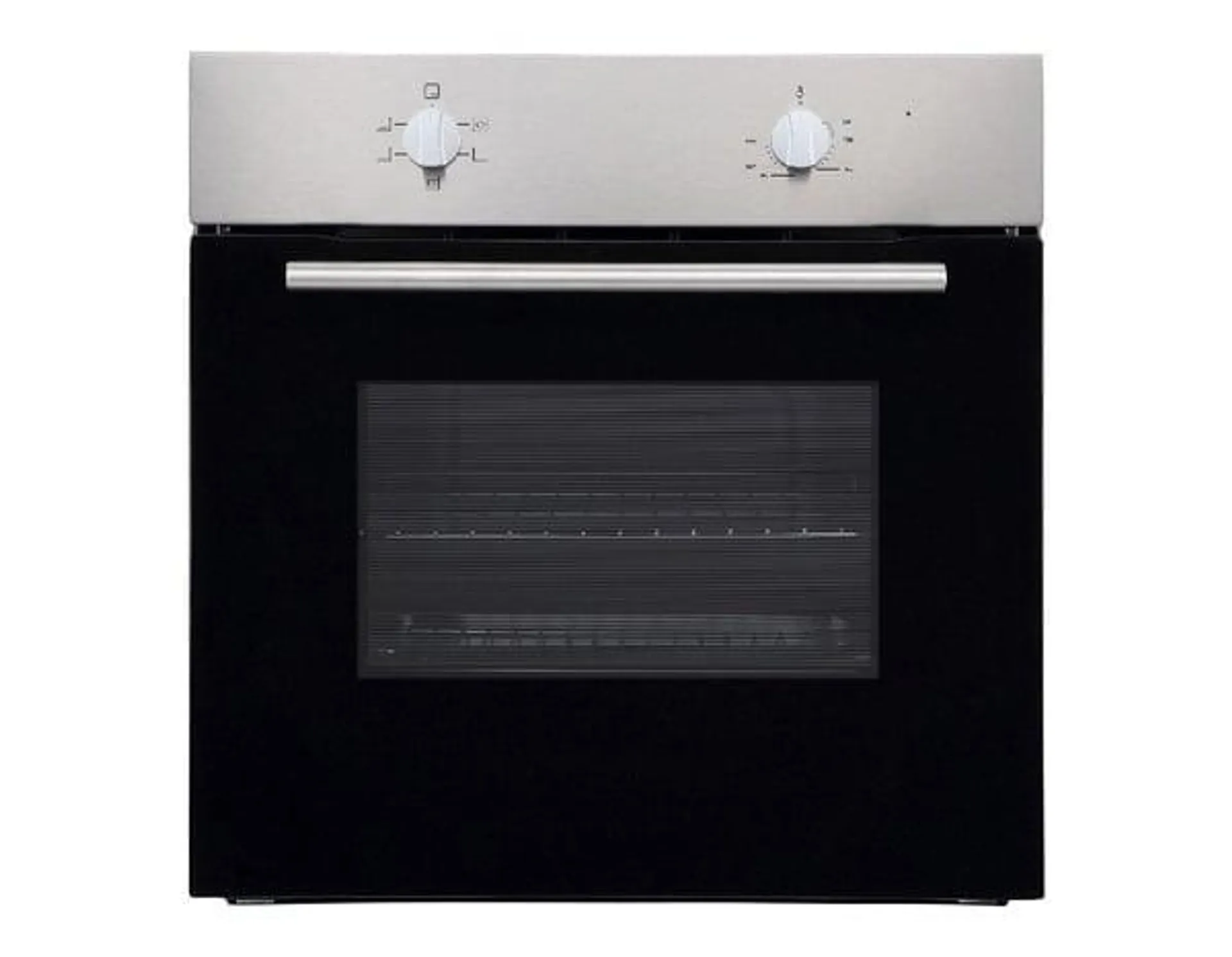 Four statique inox et noir avec plaque et grille - 71 L