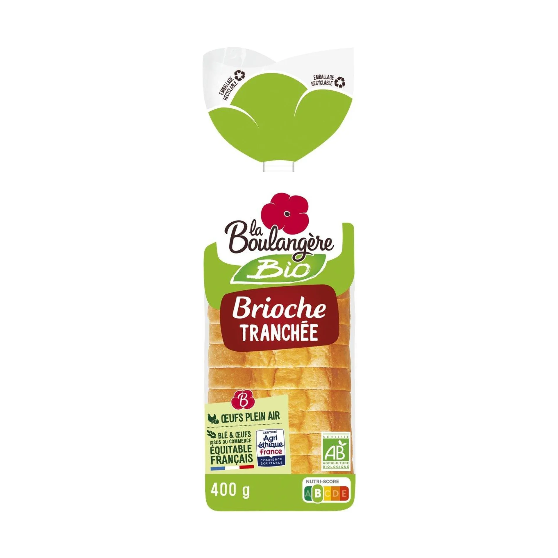 Brioche bio tranchée LA BOULANGERE