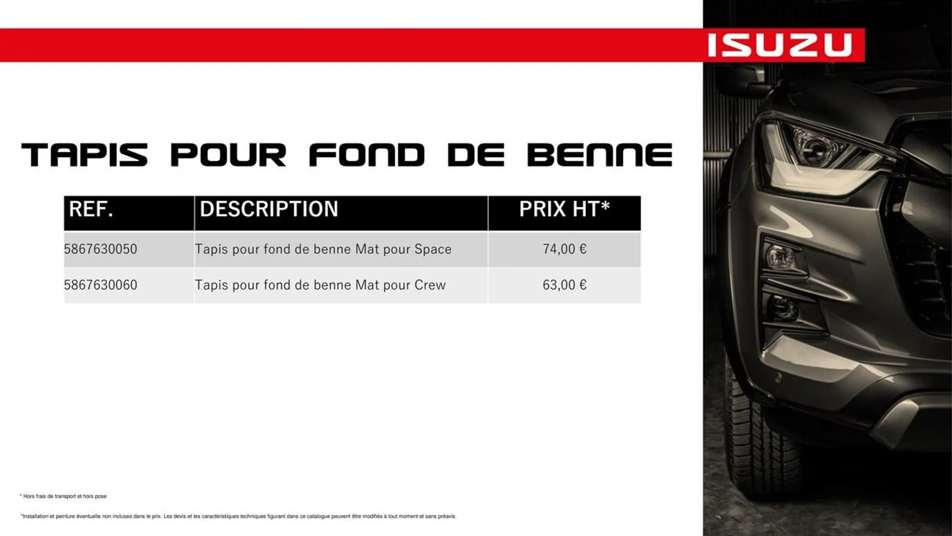 Catalogue ACCESSOIRES D-MAX - N60 N57  - 13