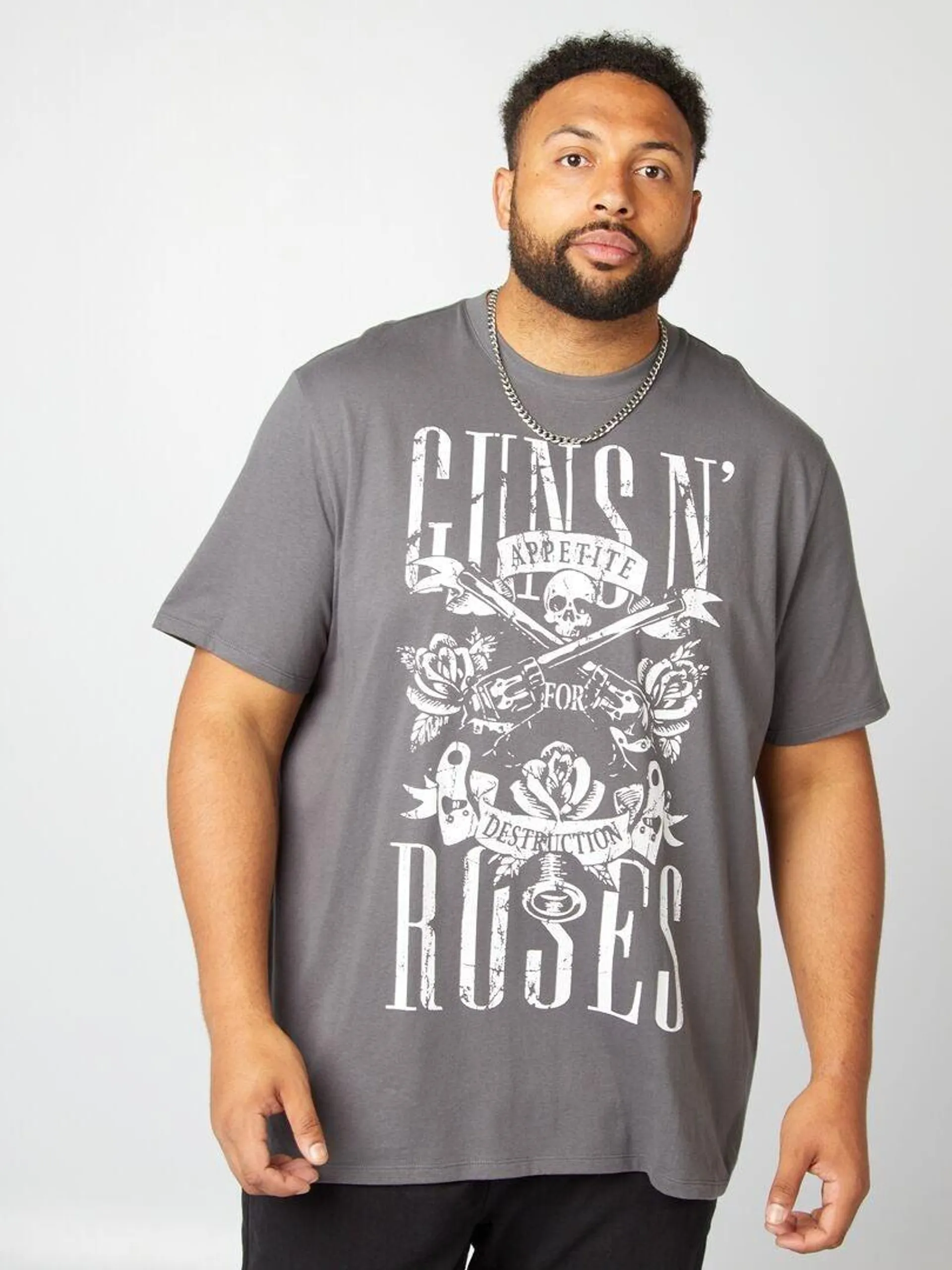 T-shirt imprimé 'Guns N'Roses' - Gris