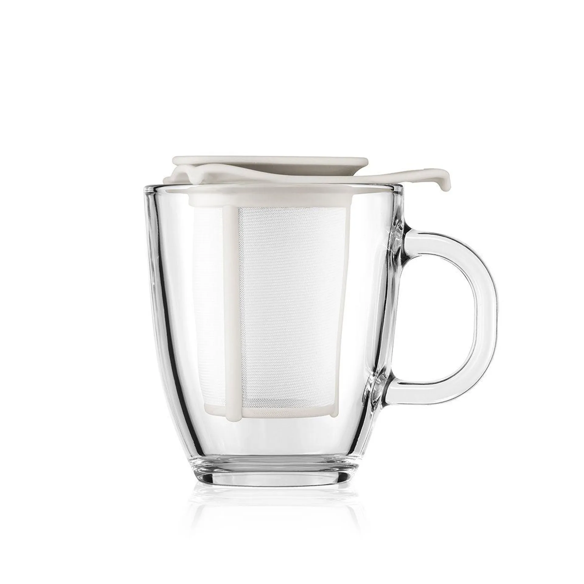 Mug en verre trempé, 0.35 l, filtre en plastique