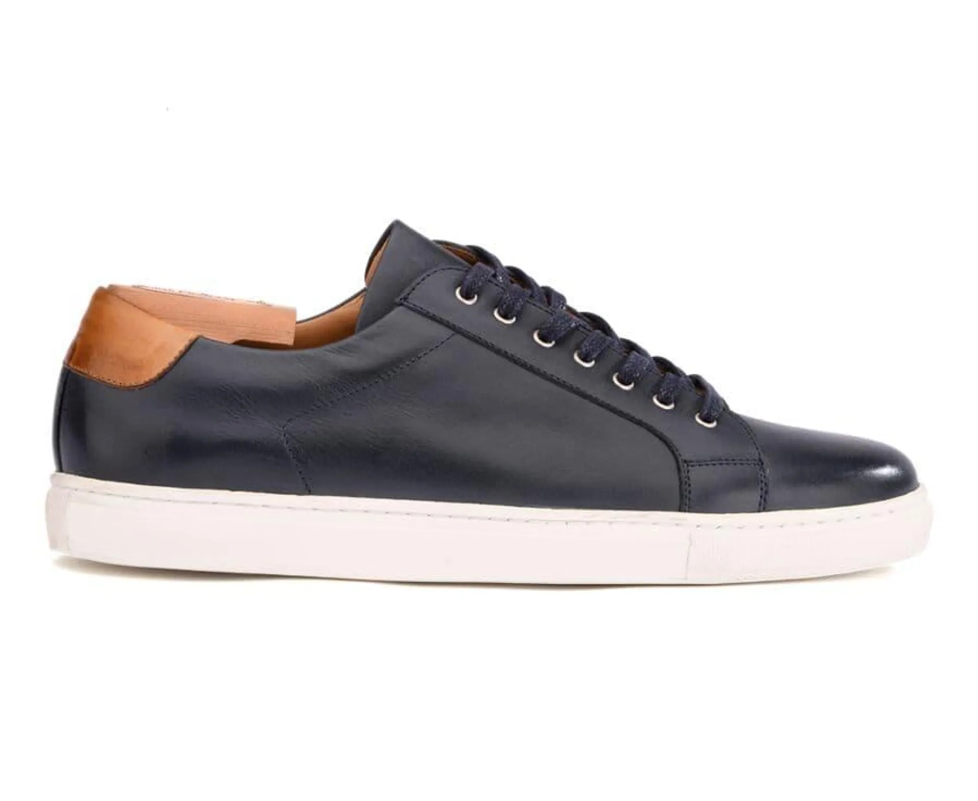 Sneakers cuir homme Navy Patiné - INGLEWOOD