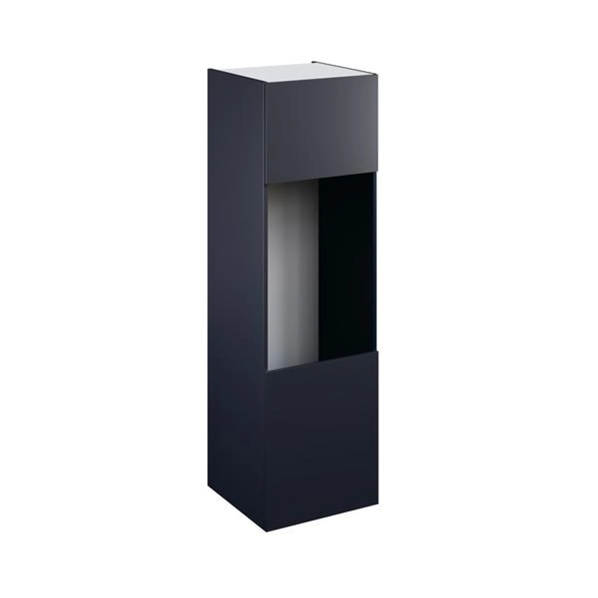 Colonne four + micro-ondes "Dorice" bleu nuit mat l.60 x h.201 x p.57 cm + 2 portes