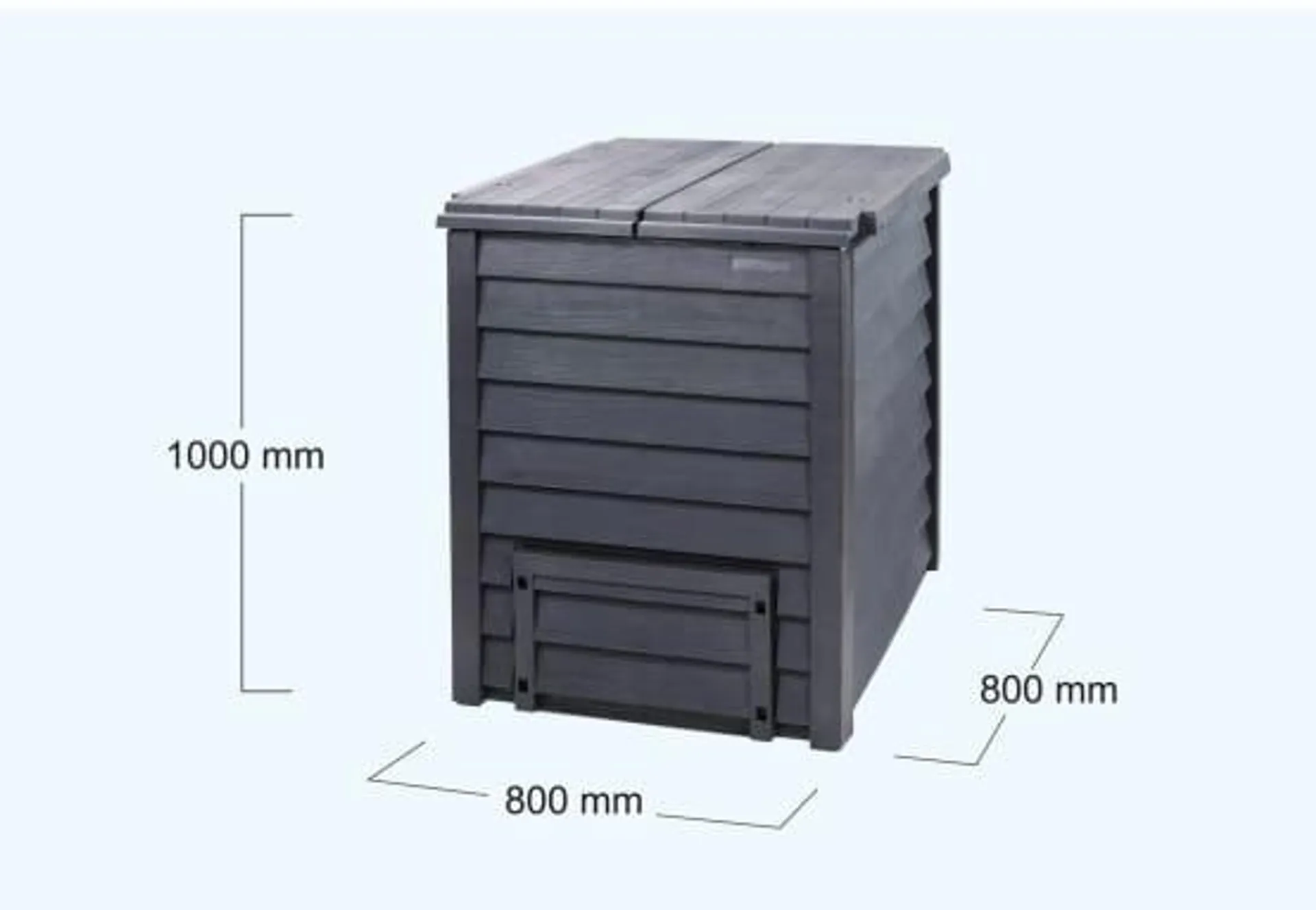 Composteur Thermo-Wood 600 L avec grille de fond - GARANTIA