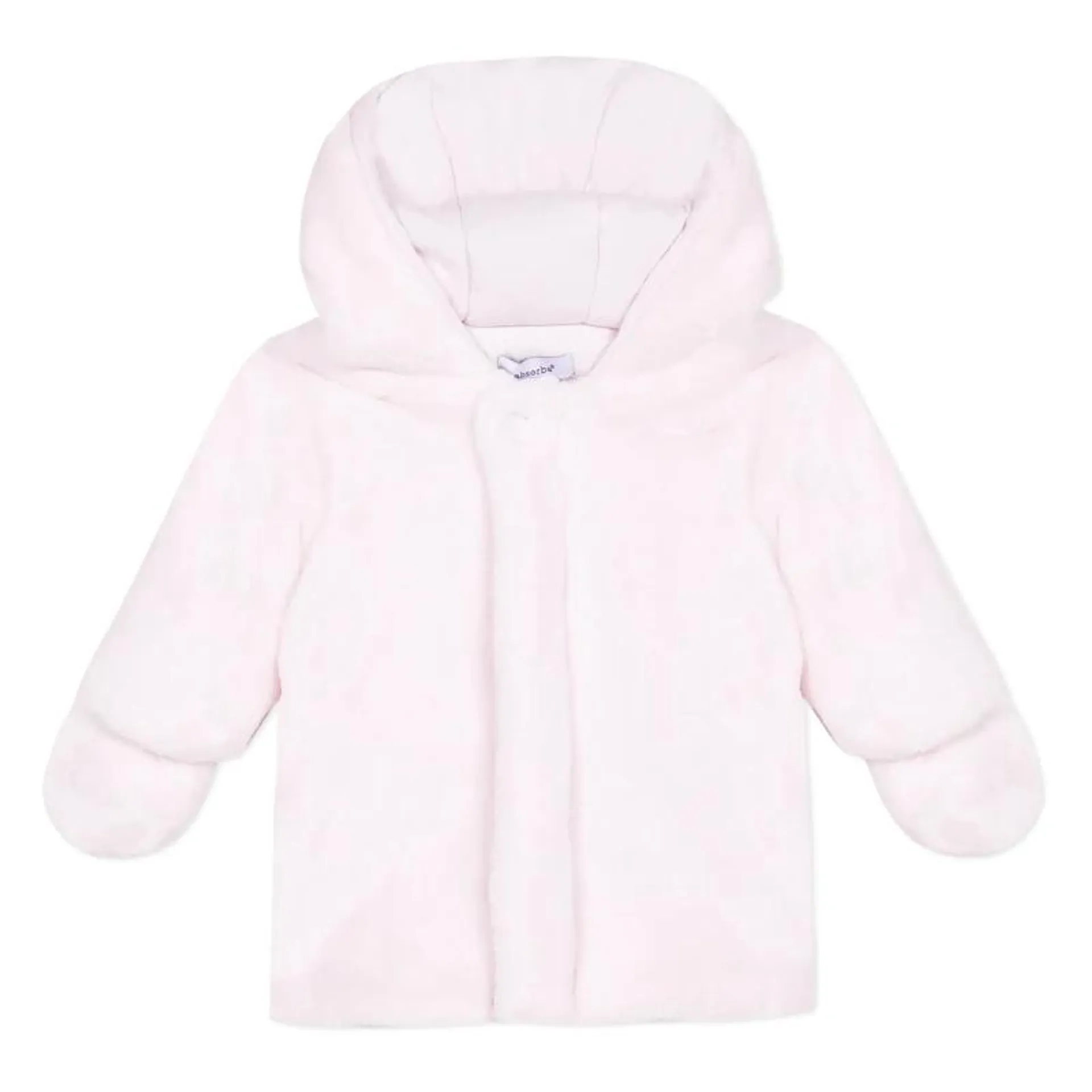 Manteau fausse fourrure rose naissance Absorba