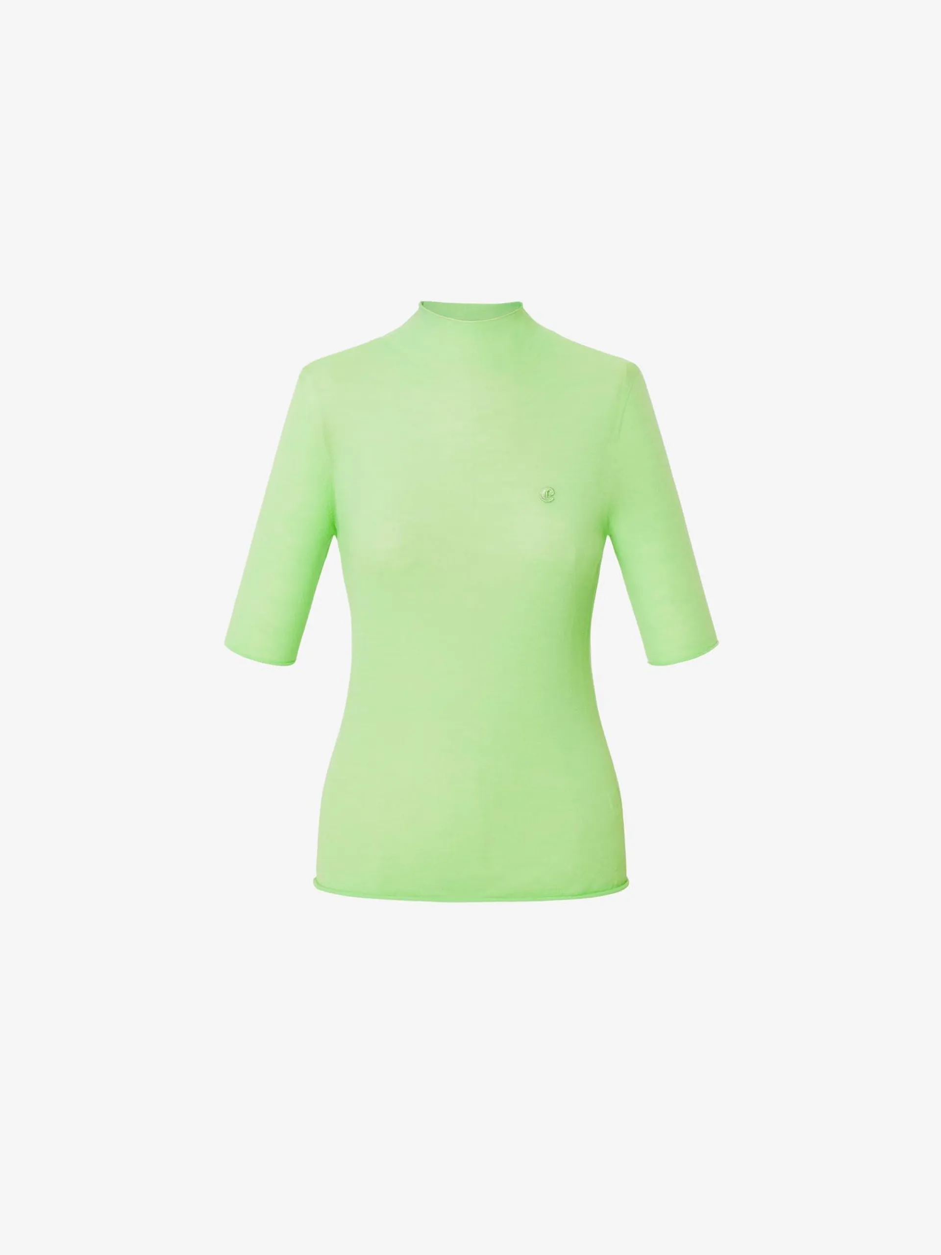 DAMIEN FITTED TOP IN GREEN WOOL