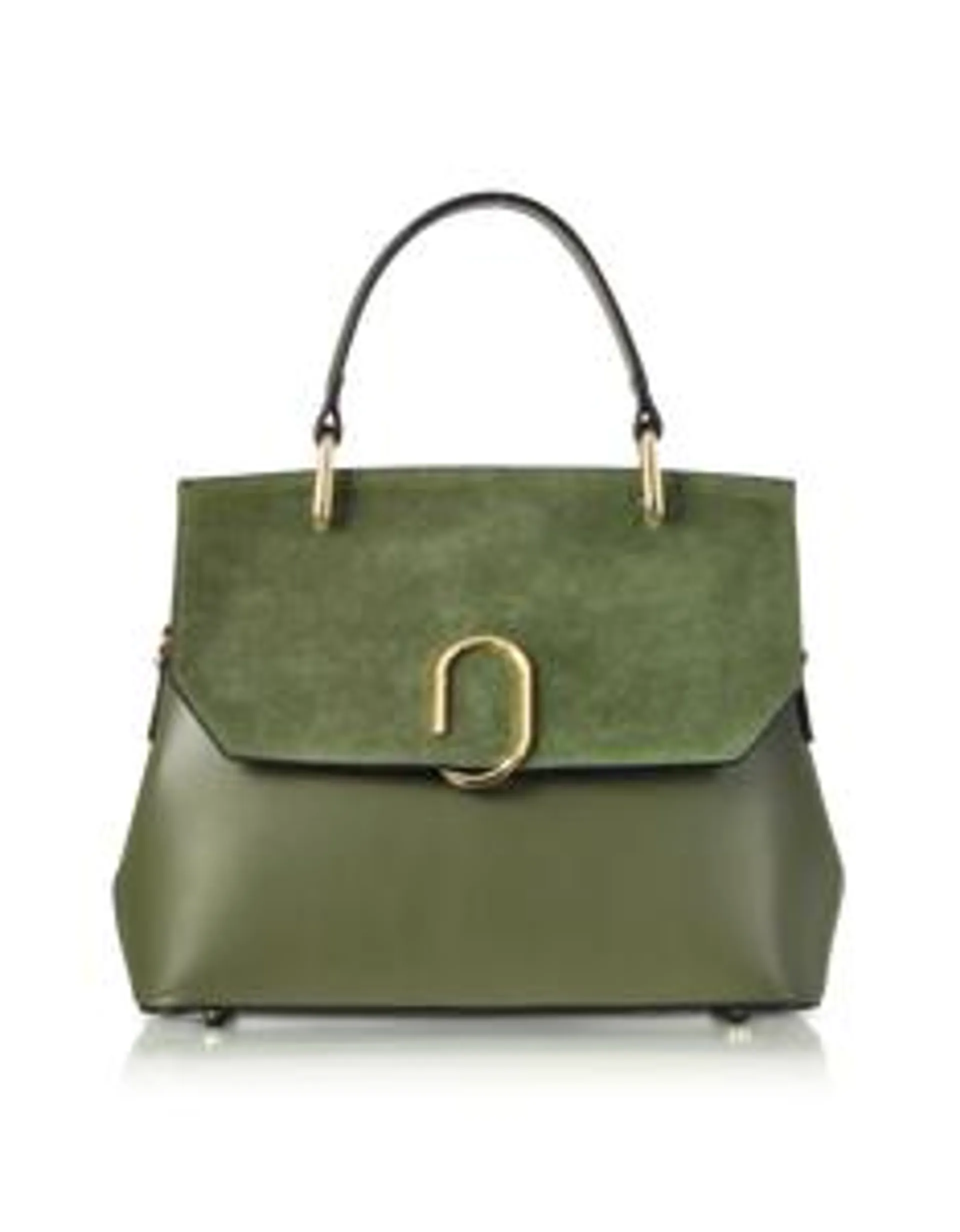 LE PARMENTIER - Thais Suede and Leather Satchel Bag