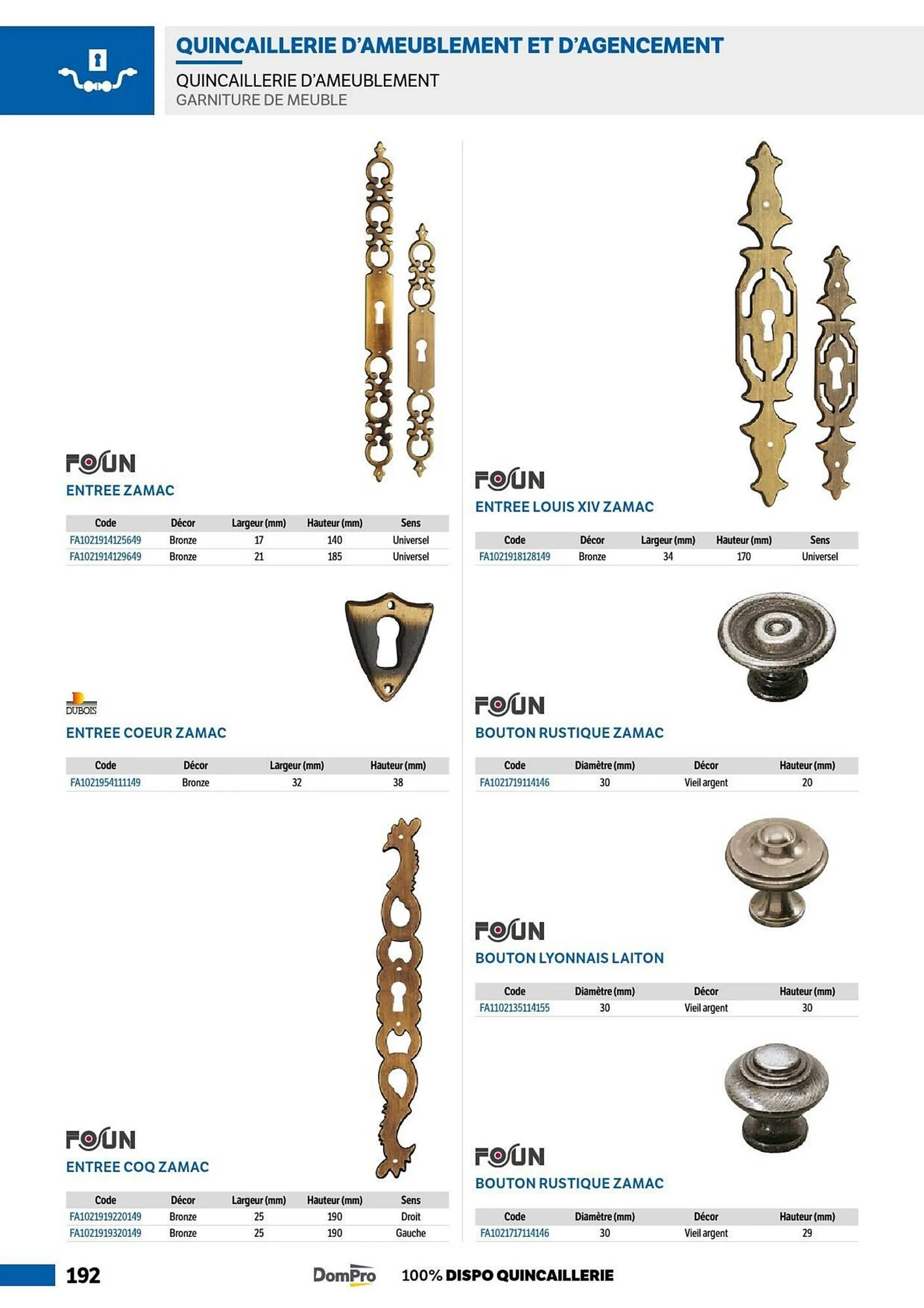 Catalogue DomPro du 8 juillet au 4 janvier 2025 - Catalogue page 192