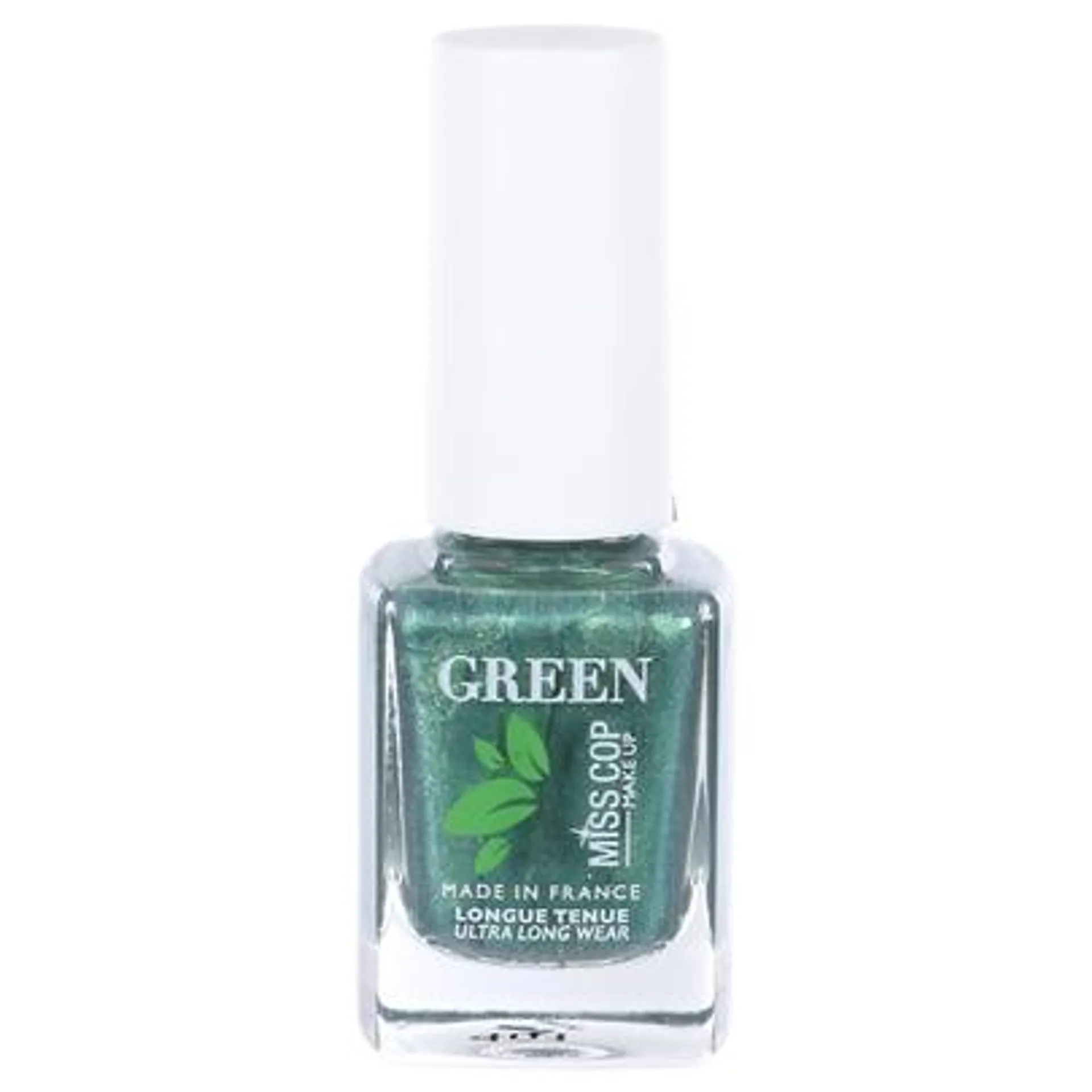 Vernis à ongle vert impérial pailleté