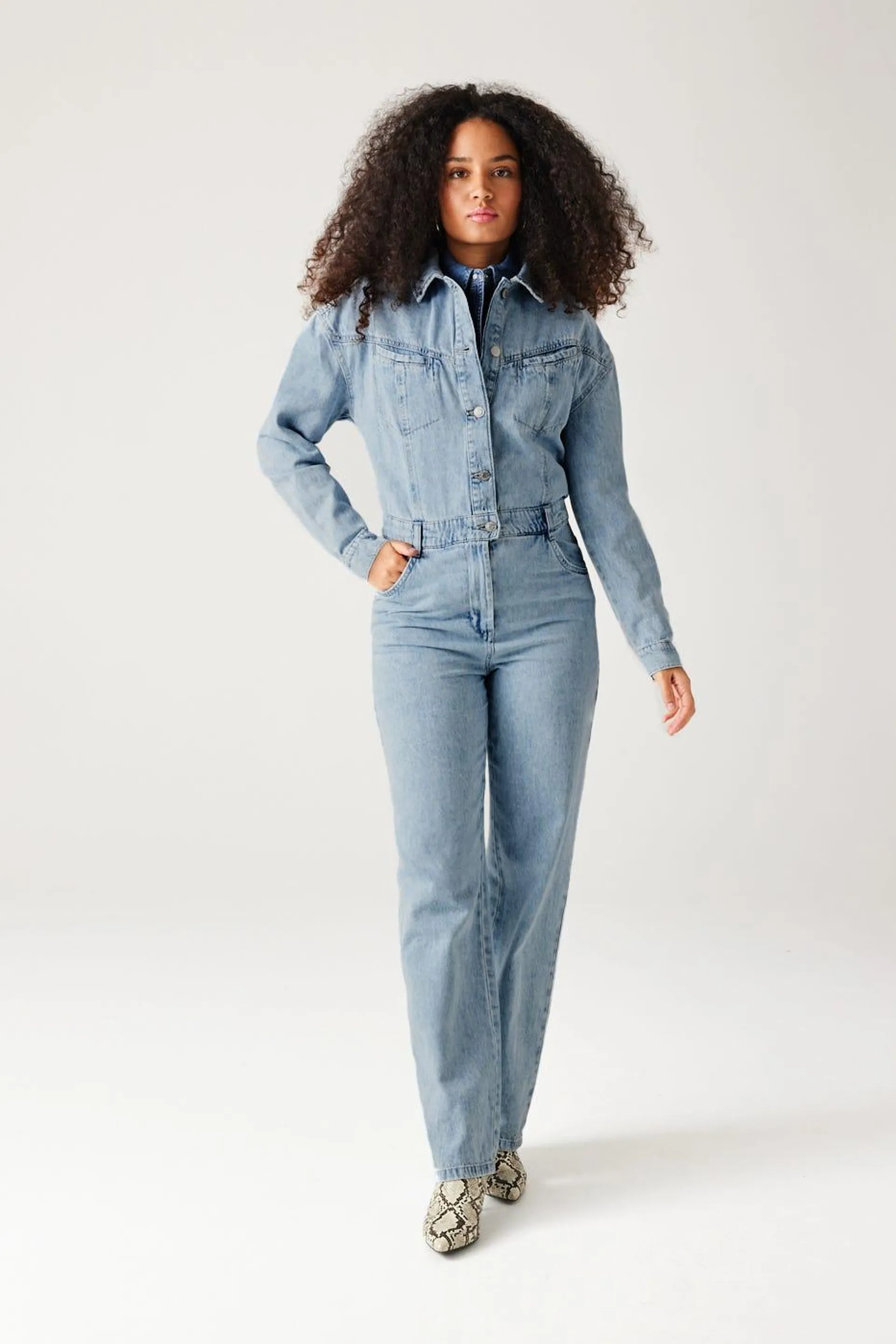 Combinaison-pantalon en jean - Jean clair